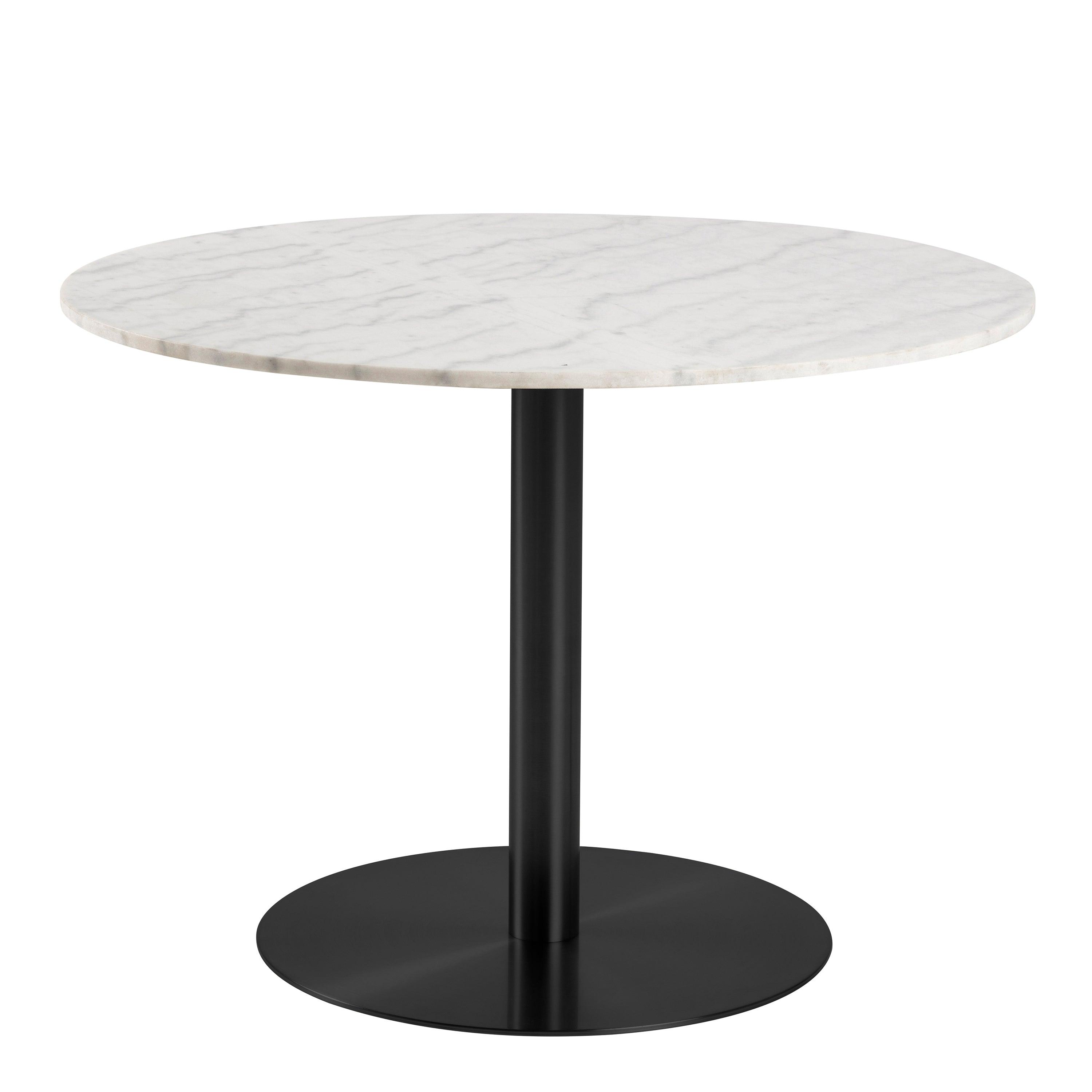 Corey Round Dining Table in White Marble Top - YANDZ HOME