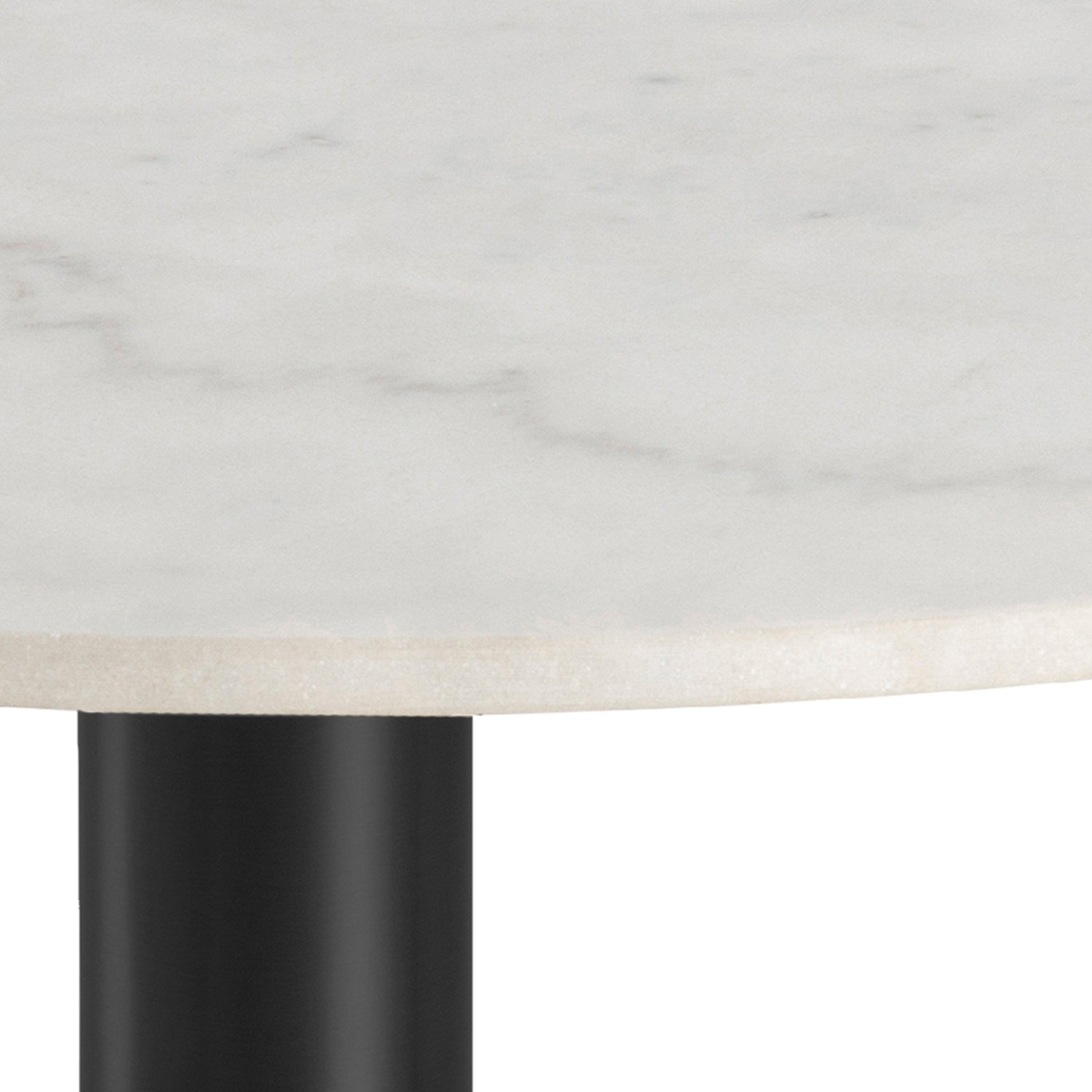 Corey Round Dining Table in White Marble Top - YANDZ HOME
