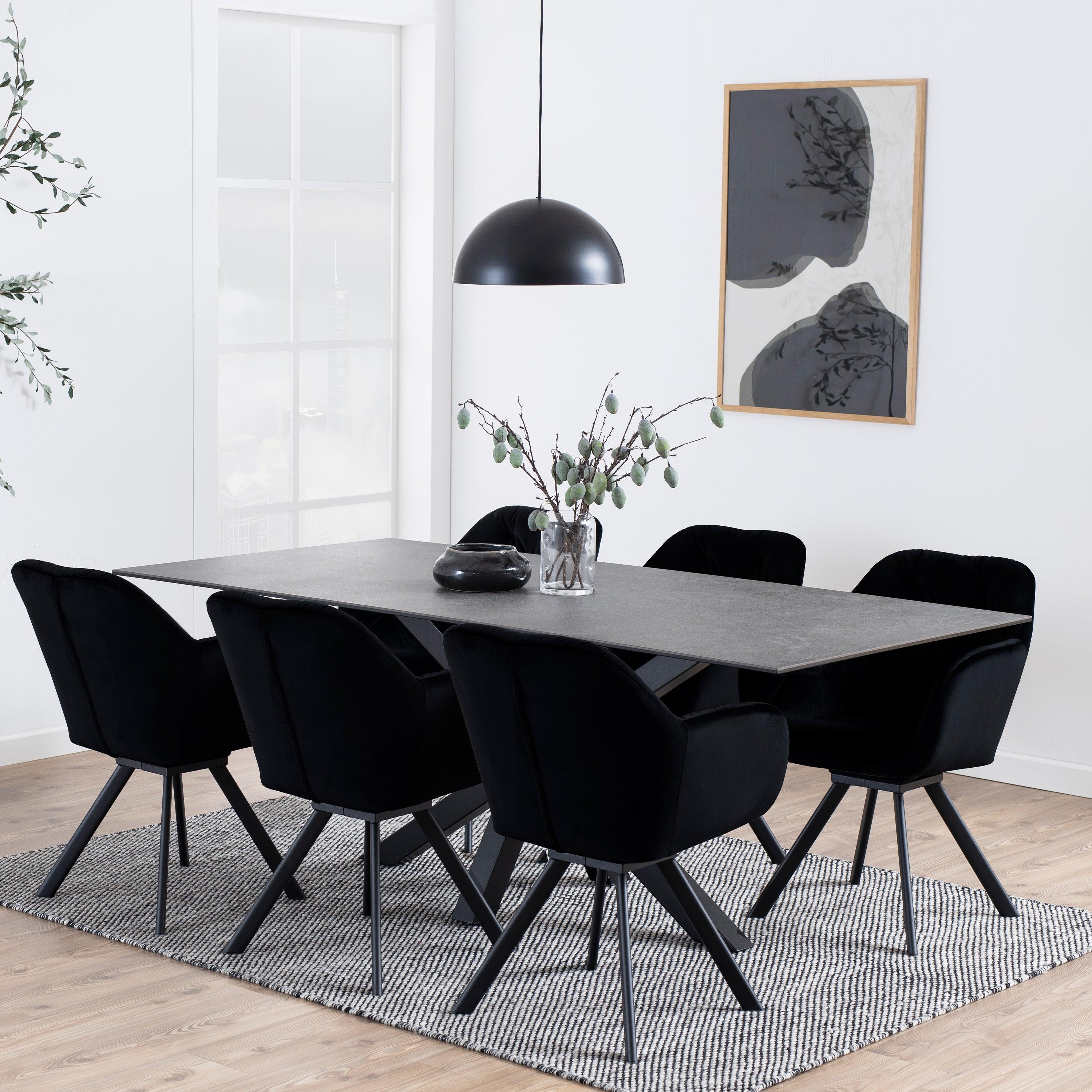 Halo Dining Table with Ceramic Top - YANDZ HOME