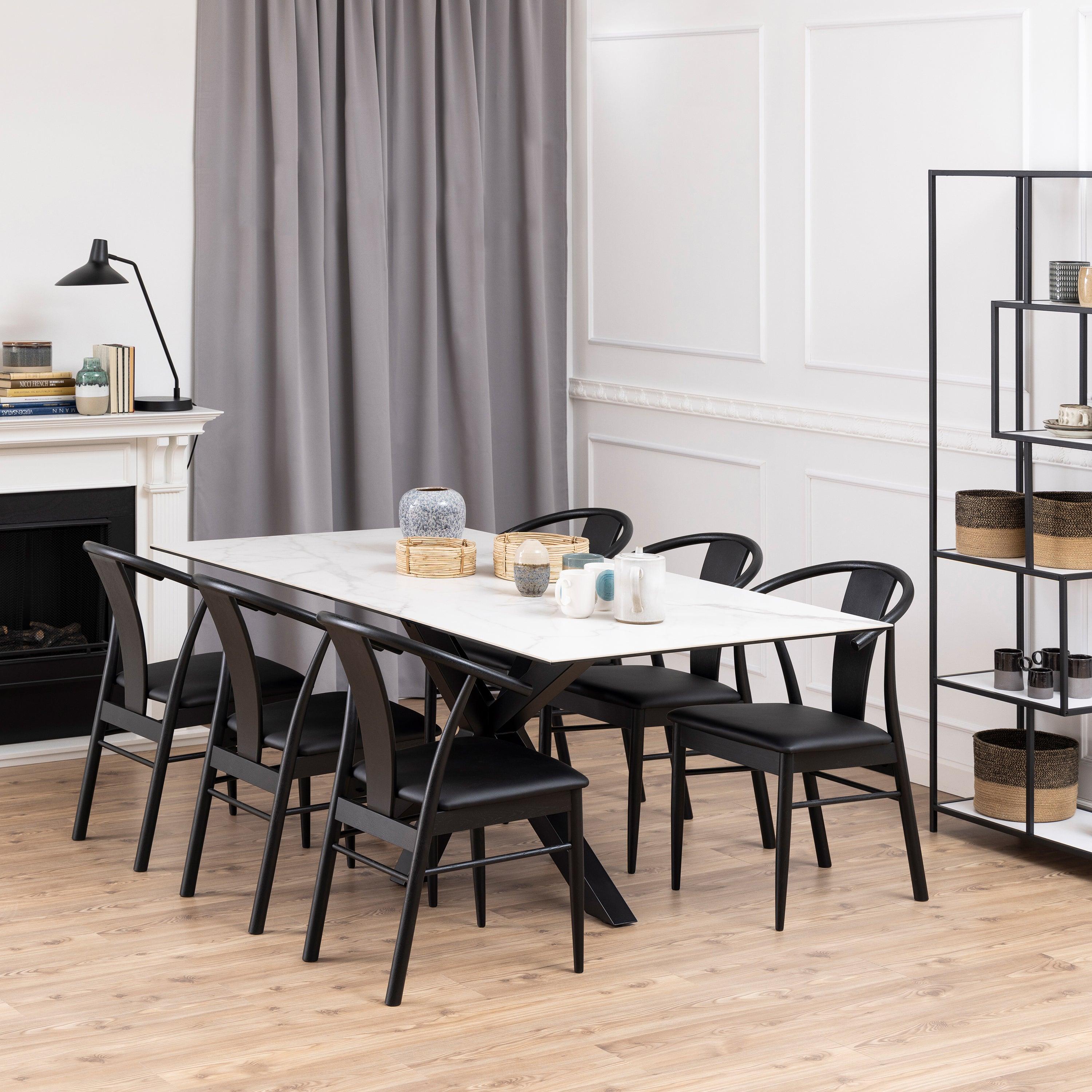 Halo Dining Table with Ceramic Top - YANDZ HOME