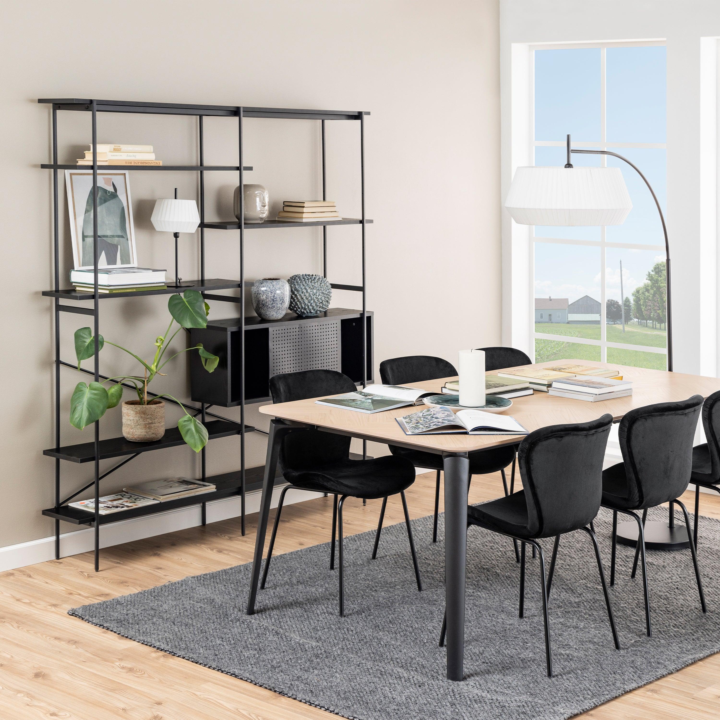 Ansel Bookcase with 1 Sliding Door and 5 Shelves - YANDZ HOME