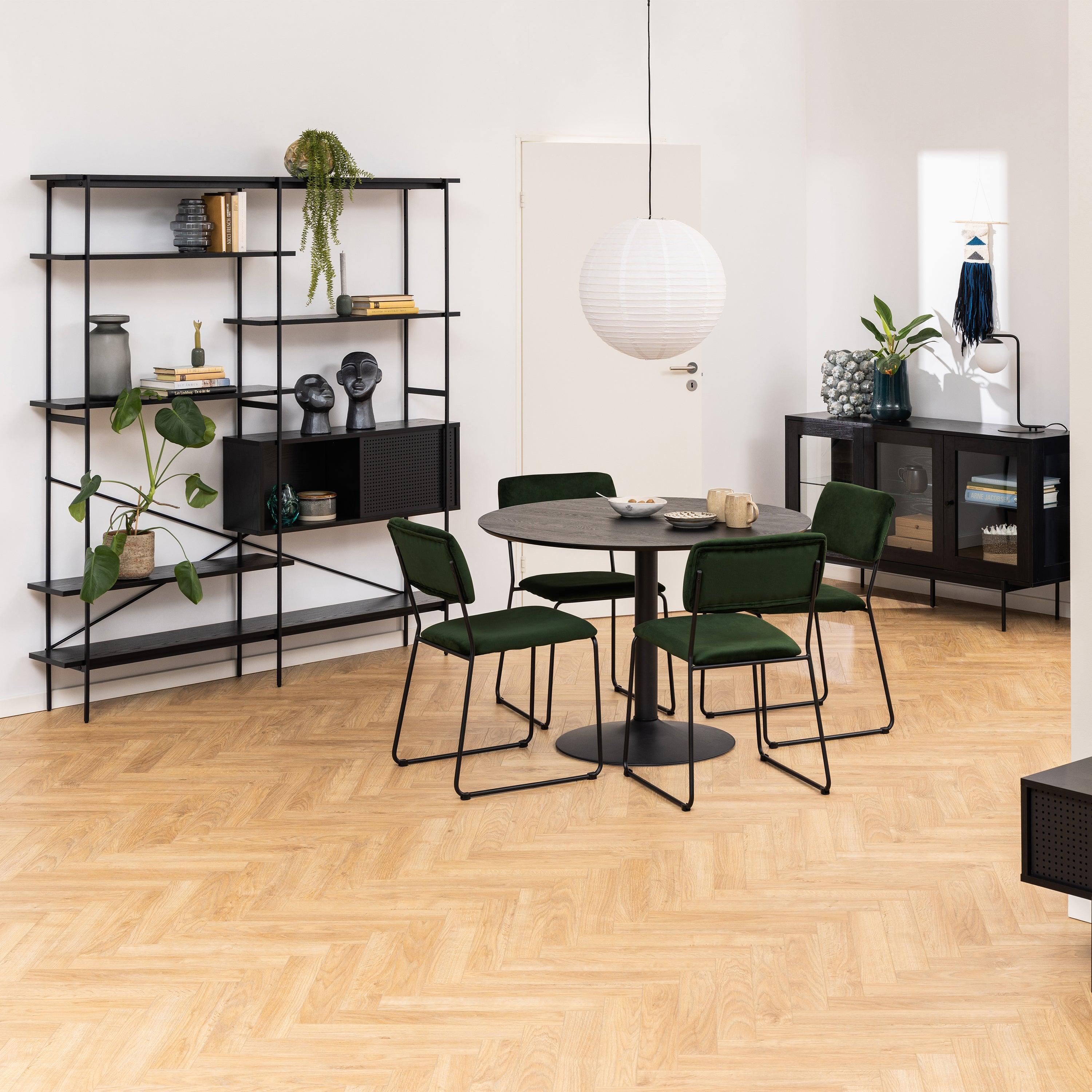 Ansel Bookcase with 1 Sliding Door and 5 Shelves - YANDZ HOME