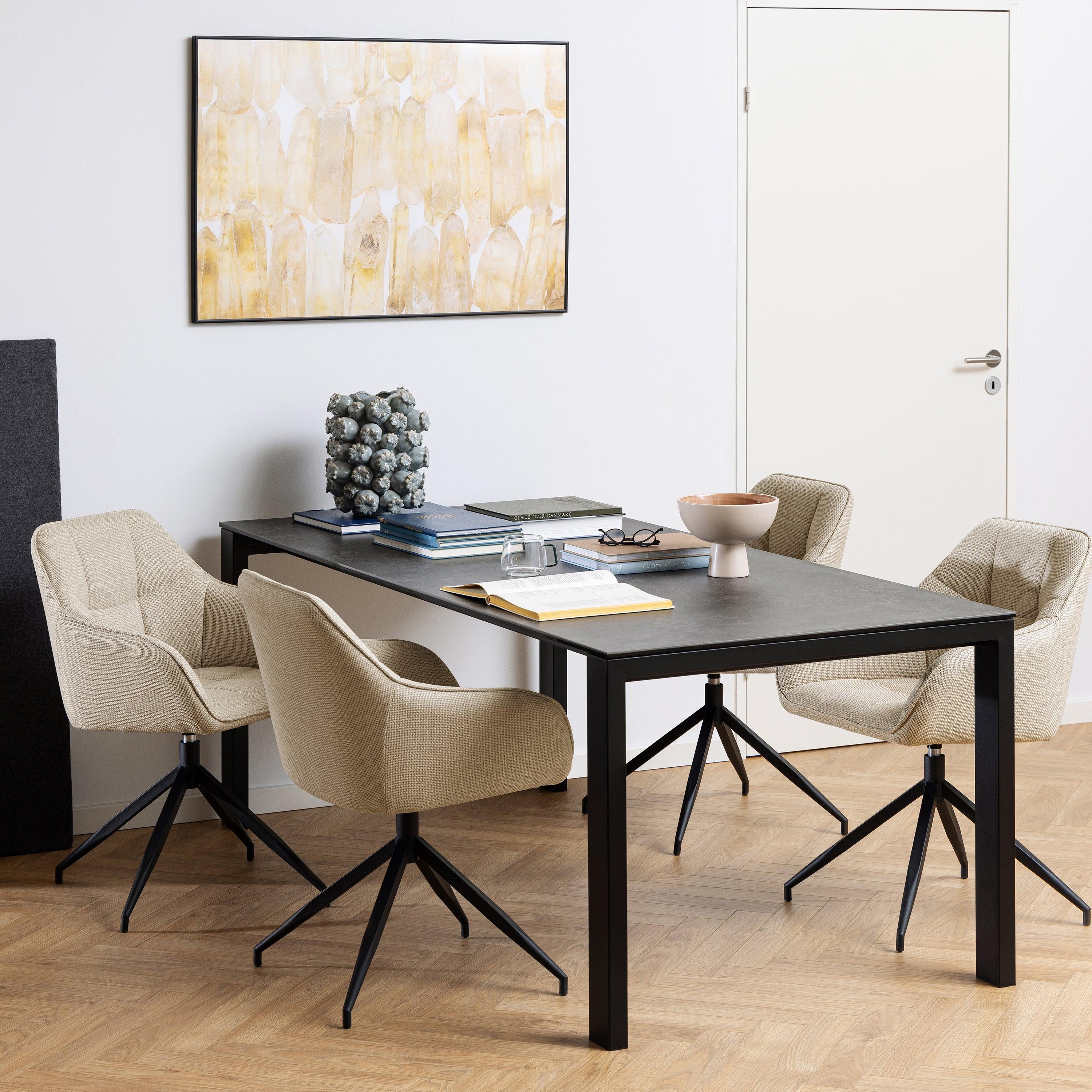YANDZ Dining Table in Matt Black - YANDZ HOME