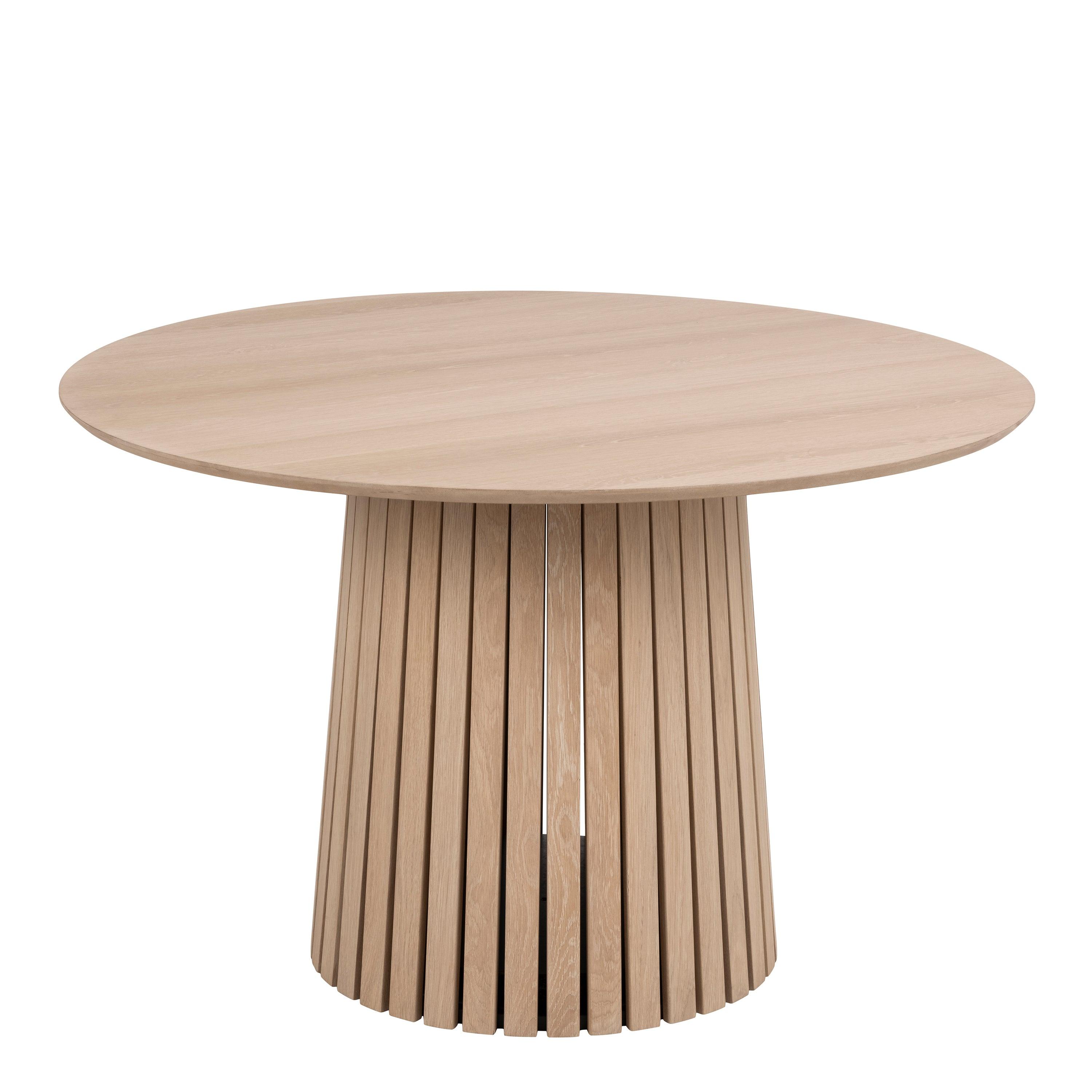Christina Round Dining Table in Oak - YANDZ HOME