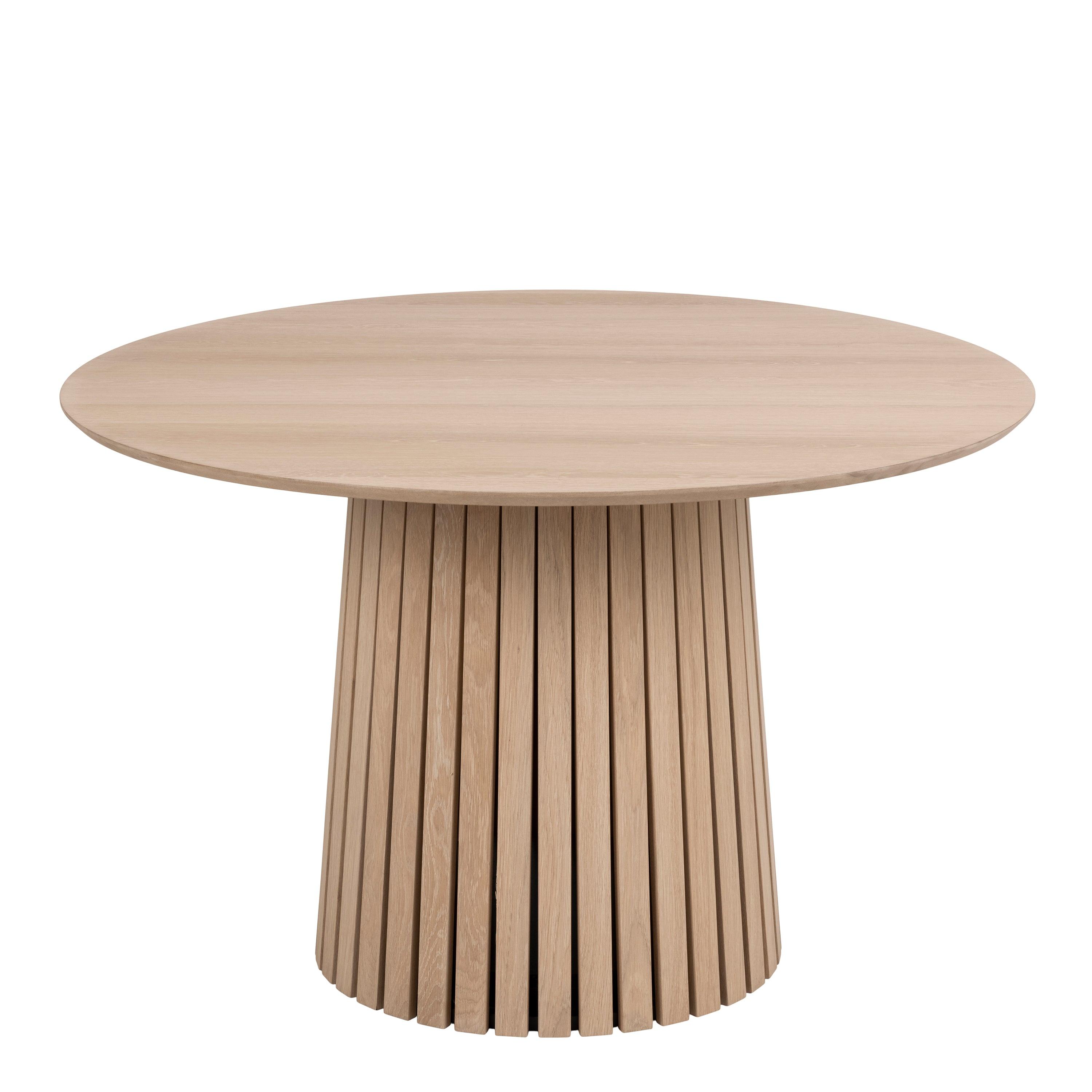 Christina Round Dining Table in Oak - YANDZ HOME