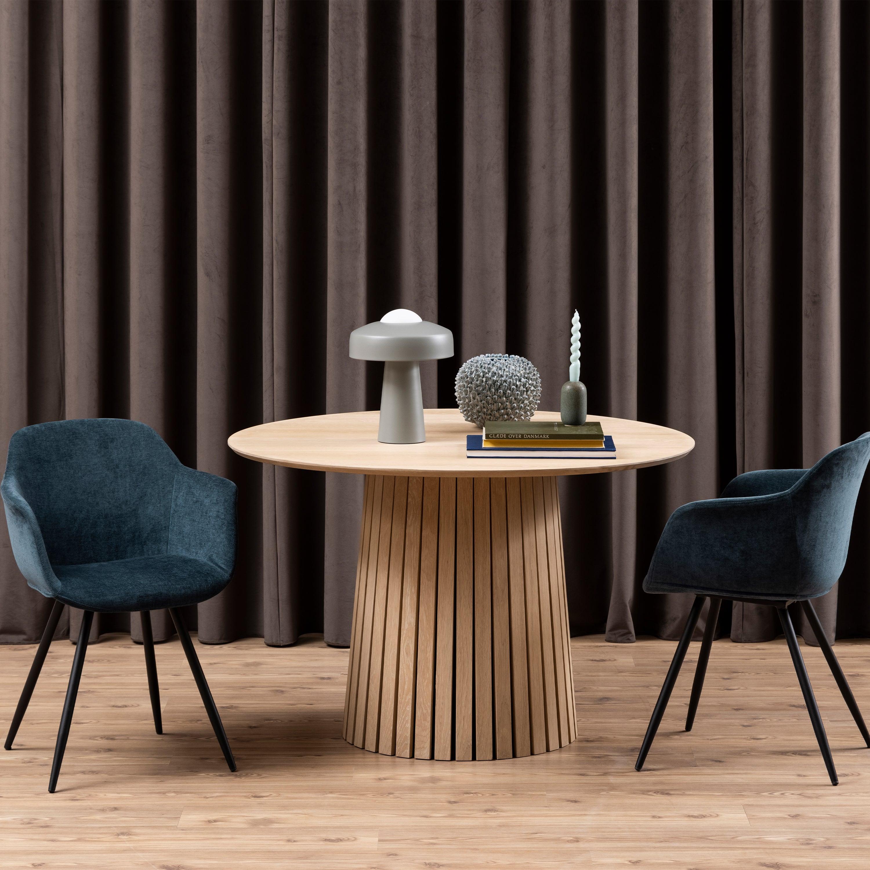 Christina Round Dining Table in Oak - YANDZ HOME