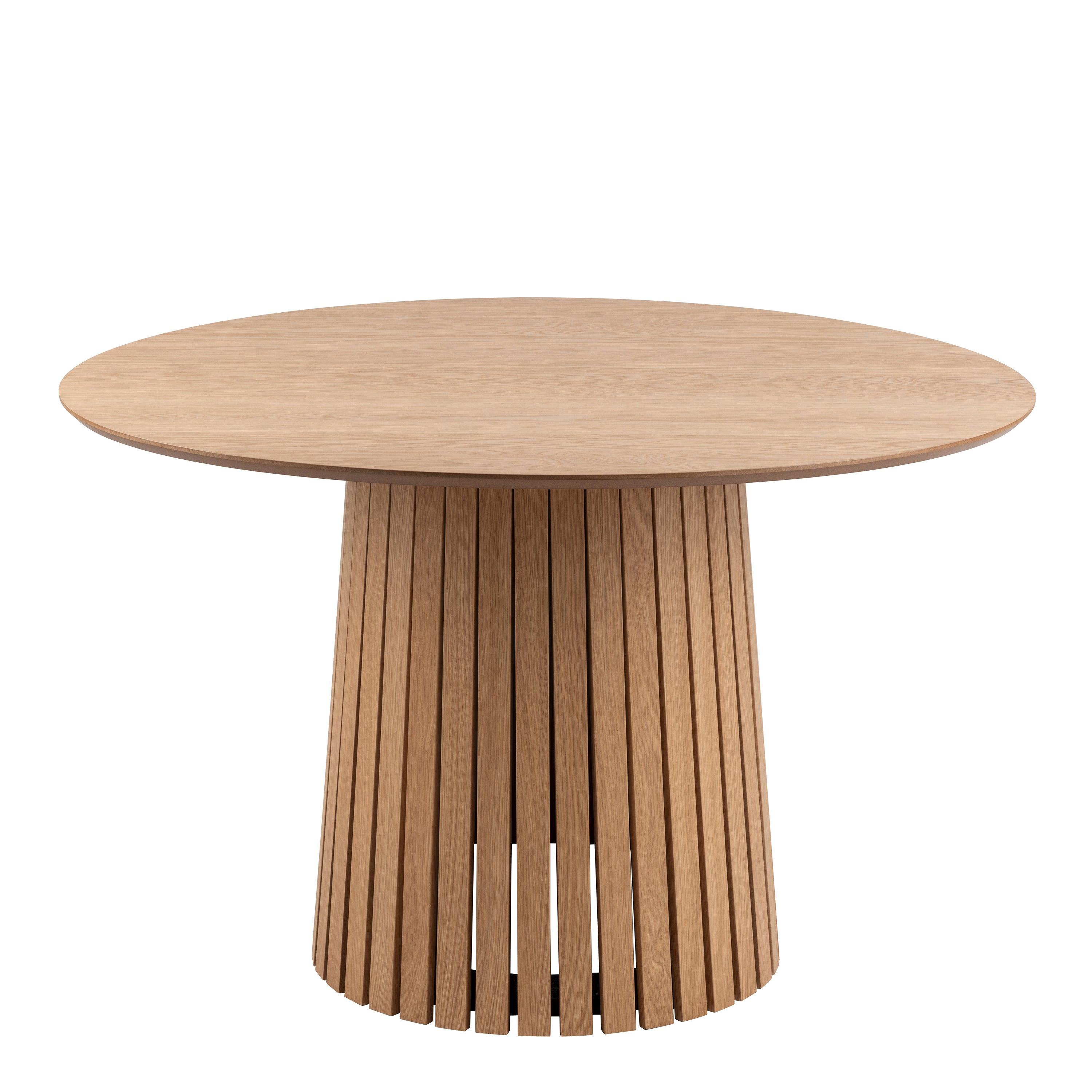Christina Round Dining Table in Oak - YANDZ HOME