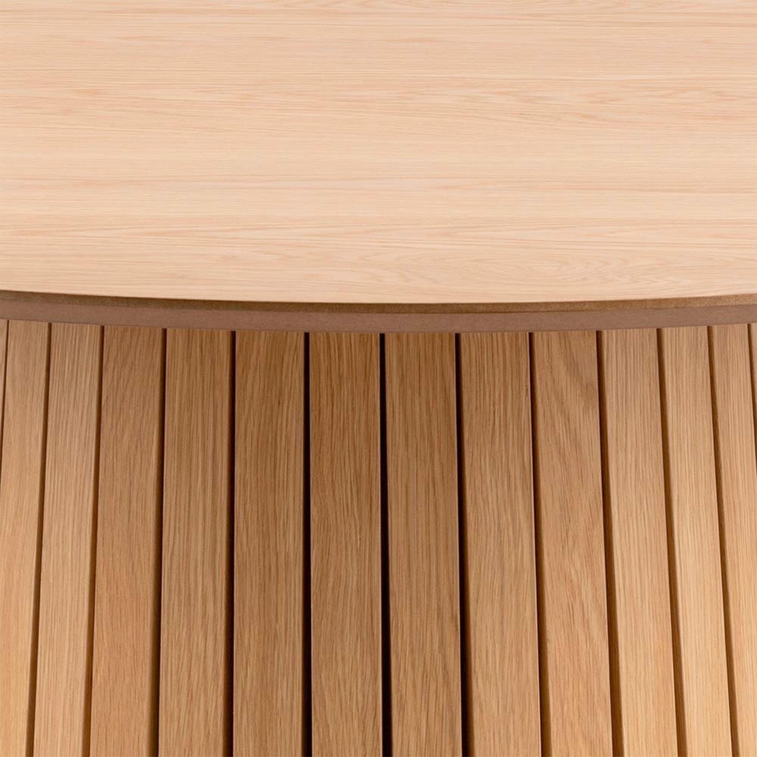 Christina Round Dining Table in Oak - YANDZ HOME