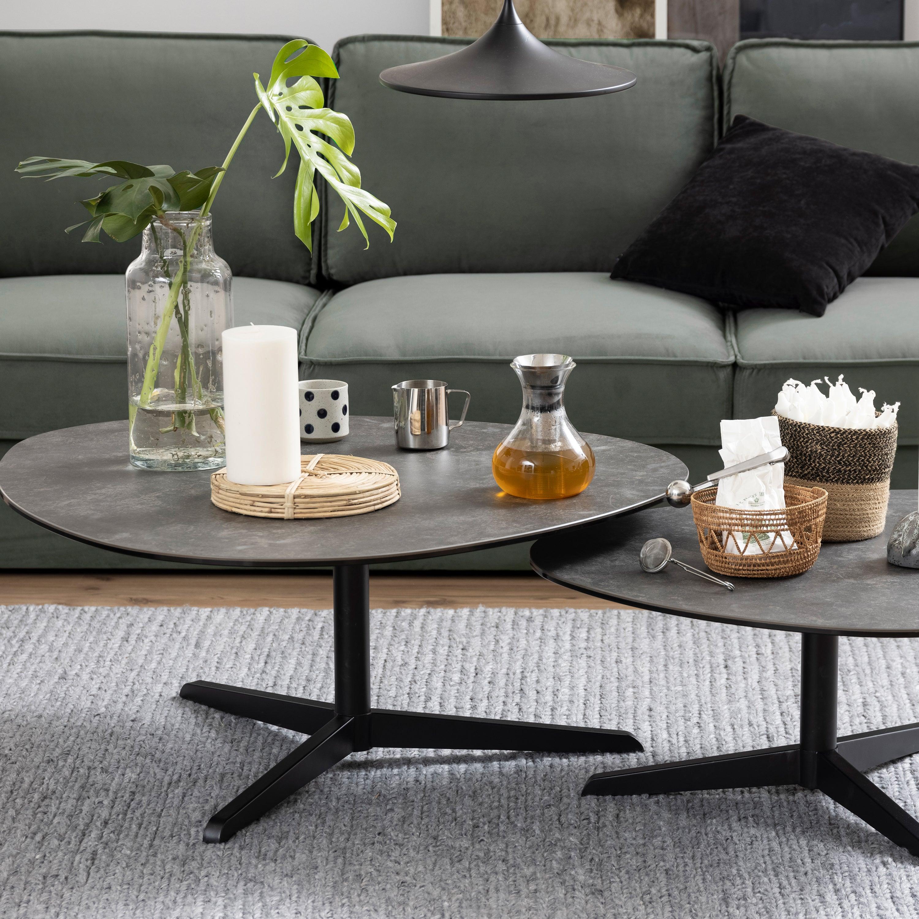Mayfair Black Ceramic Coffee Table - YANDZ HOME