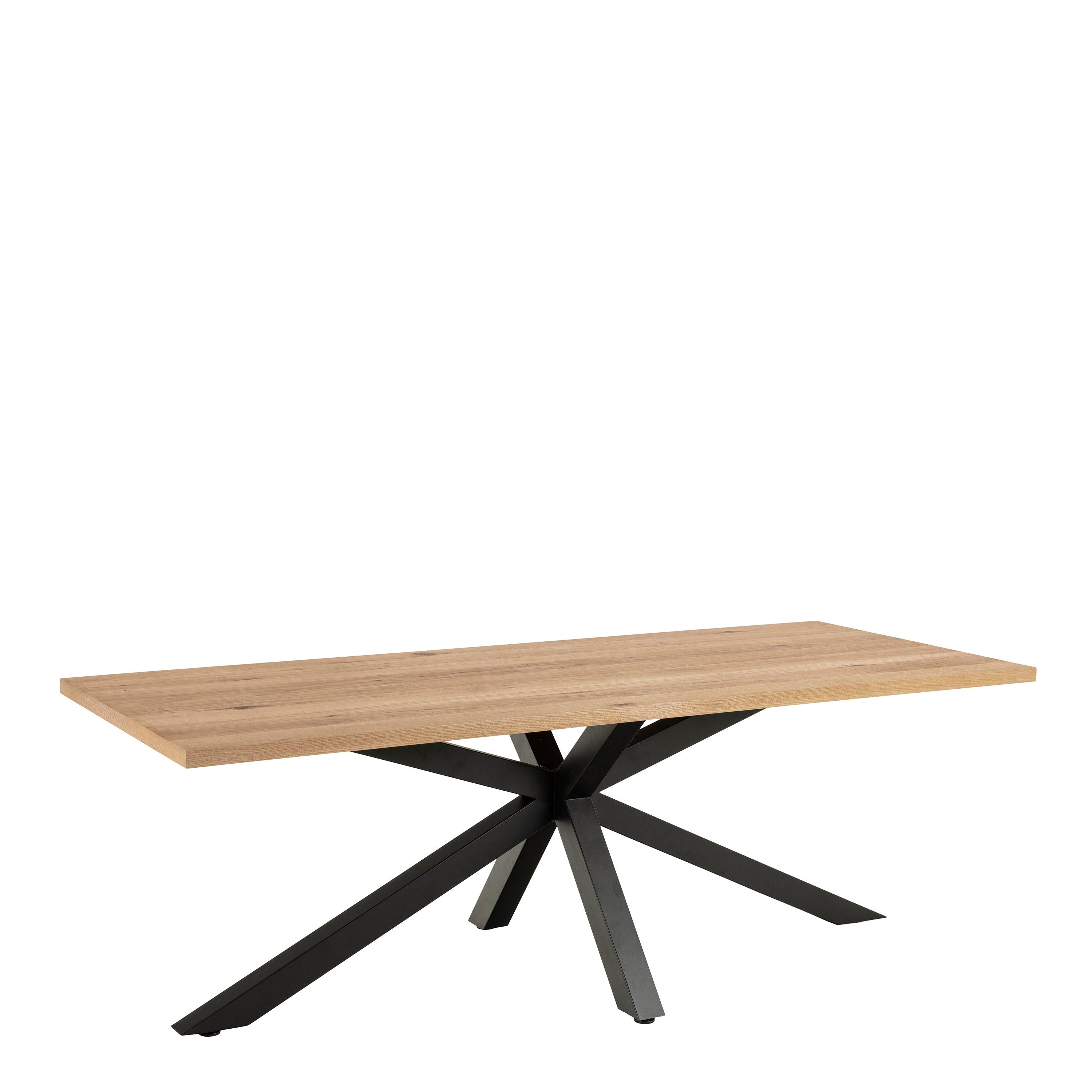 Halo 2 Rectangular Dining Table with Oak Tabletop - YANDZ HOME