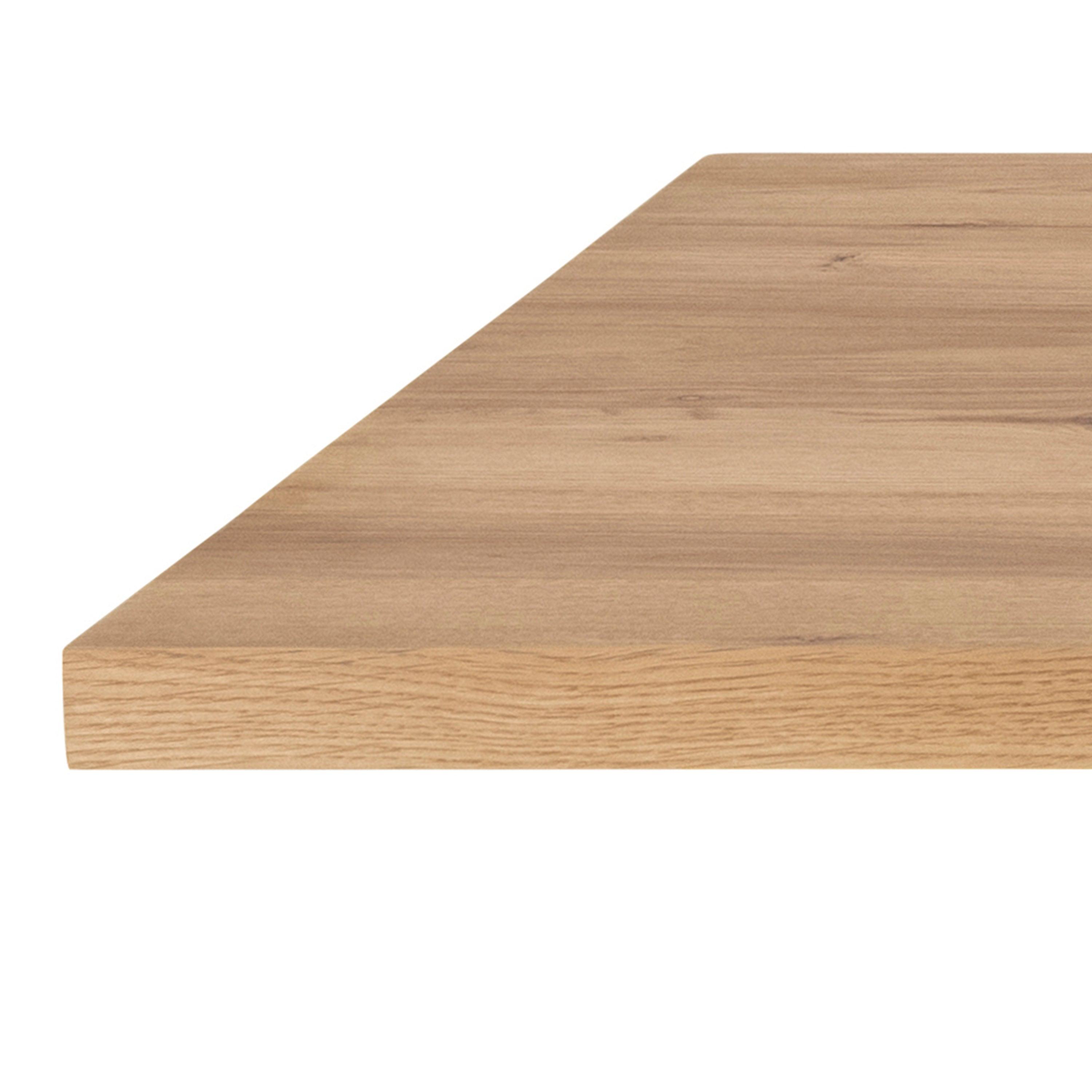 Halo 2 Rectangular Dining Table with Oak Tabletop - YANDZ HOME