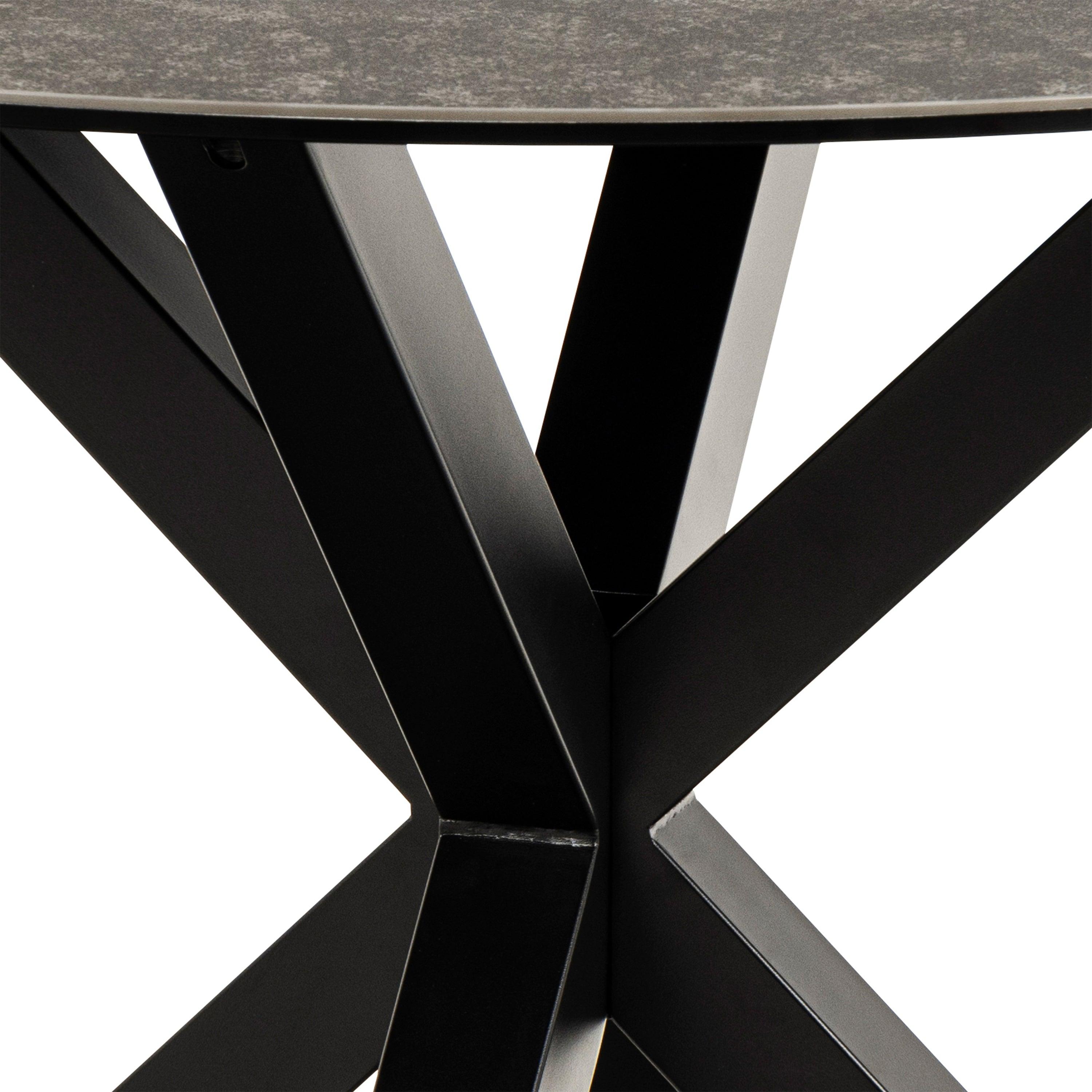 Halo Round Dining Table with Ceramic Top - YANDZ HOME