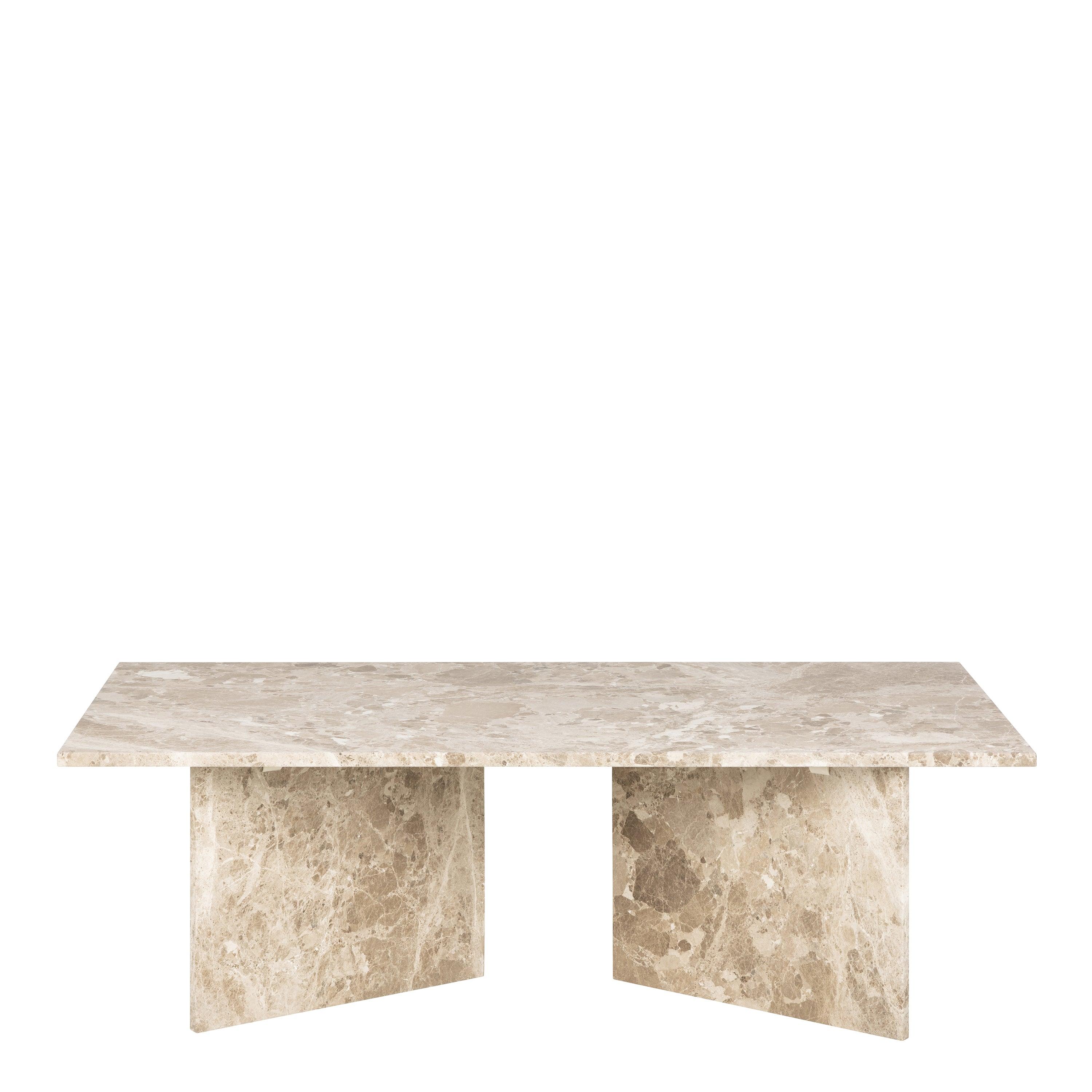 Luna Rectangular Coffee Table With Marble Top (140x70 cm) - YANDZ HOME