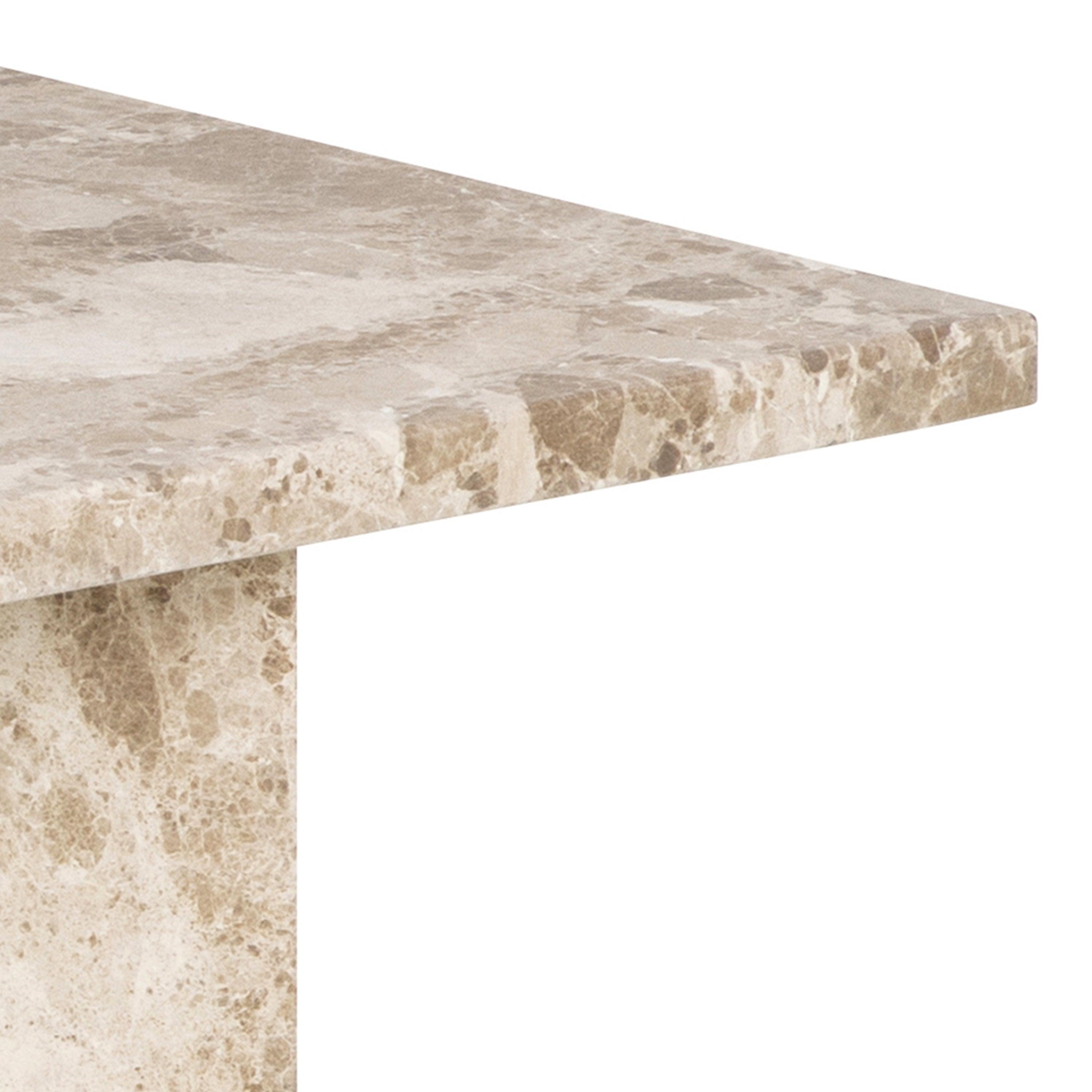 Luna Rectangular Coffee Table With Marble Top (140x70 cm) - YANDZ HOME
