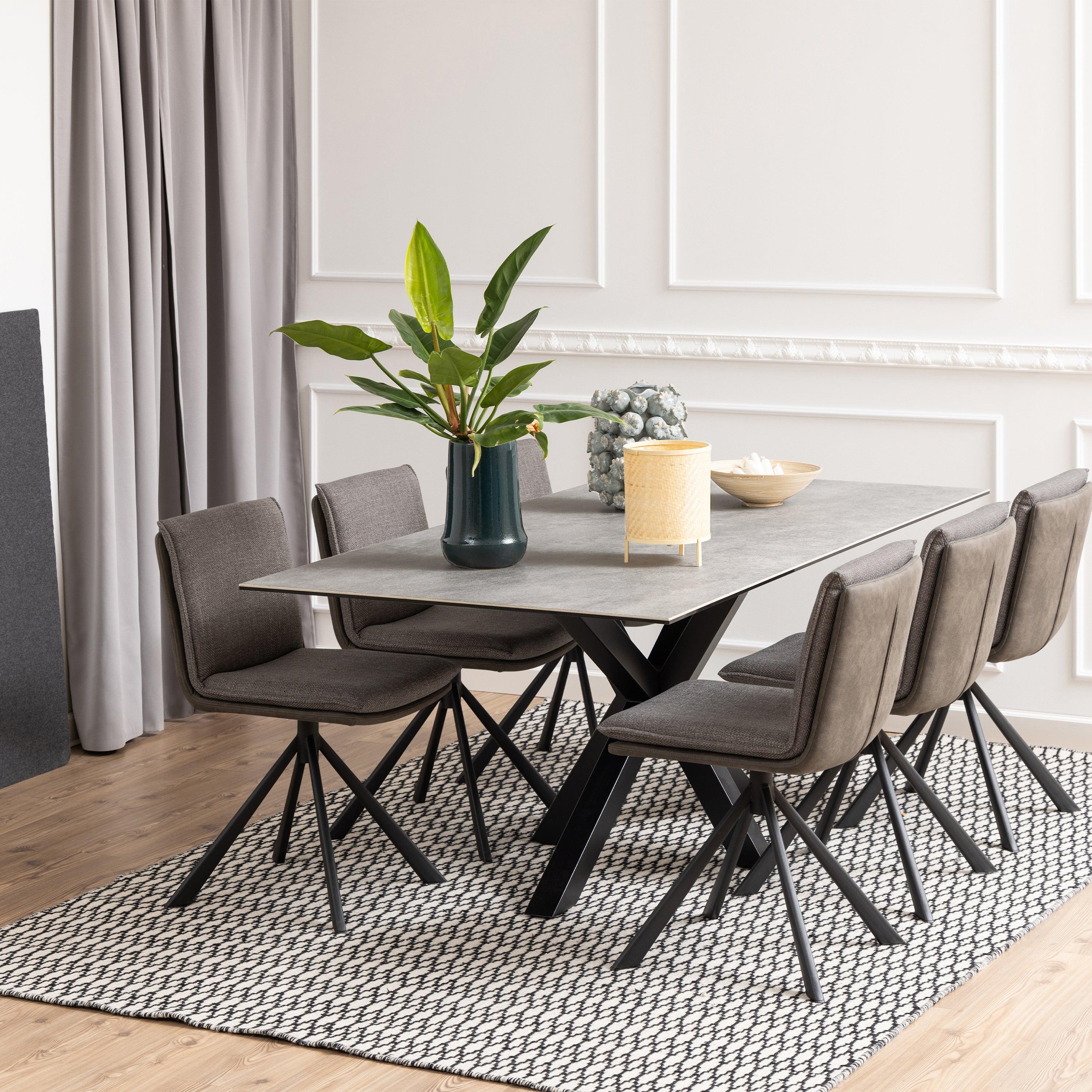 Halo Dining Table with Ceramic Top - YANDZ HOME
