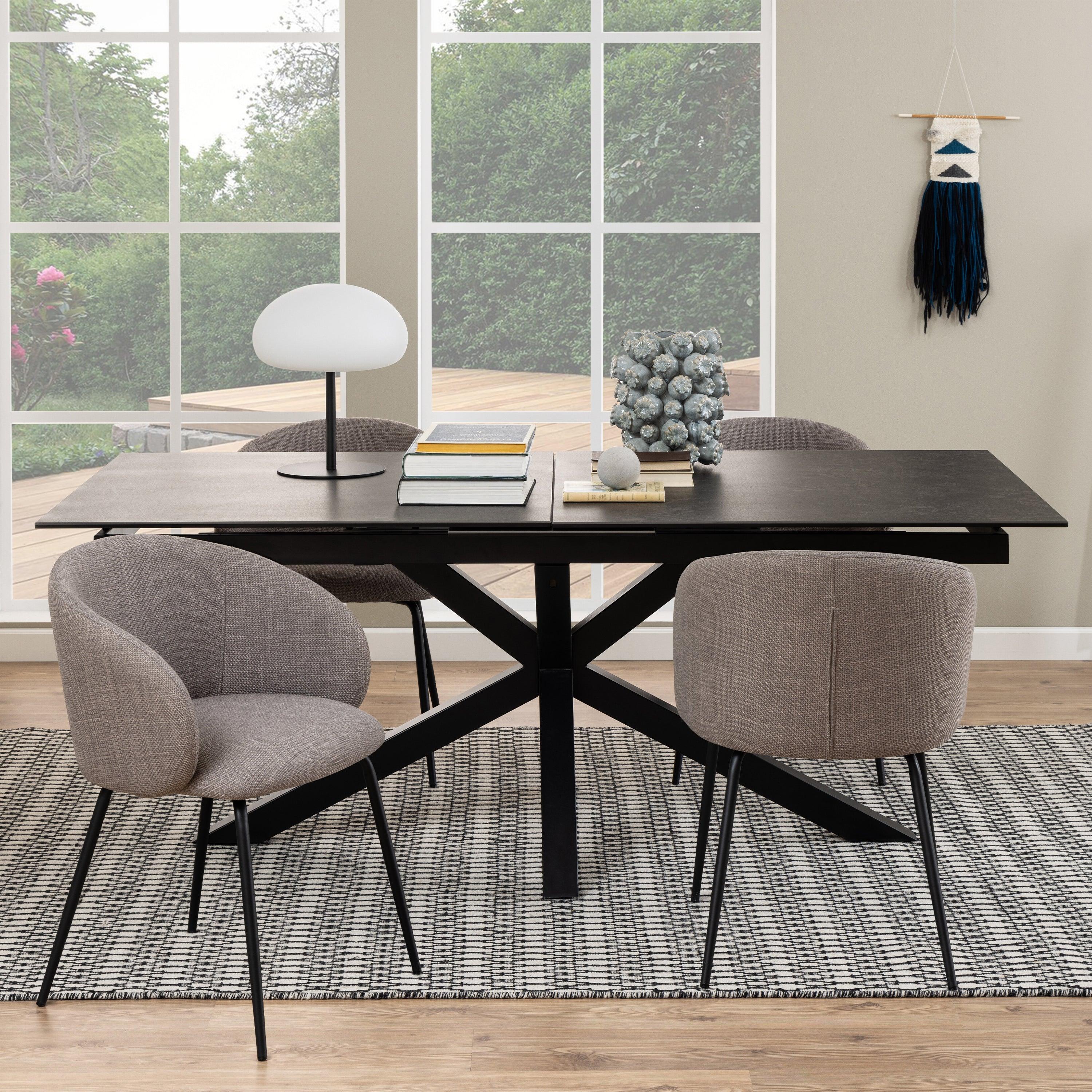 Halo 2 Extendable Dining Table with Ceramic Top - YANDZ HOME
