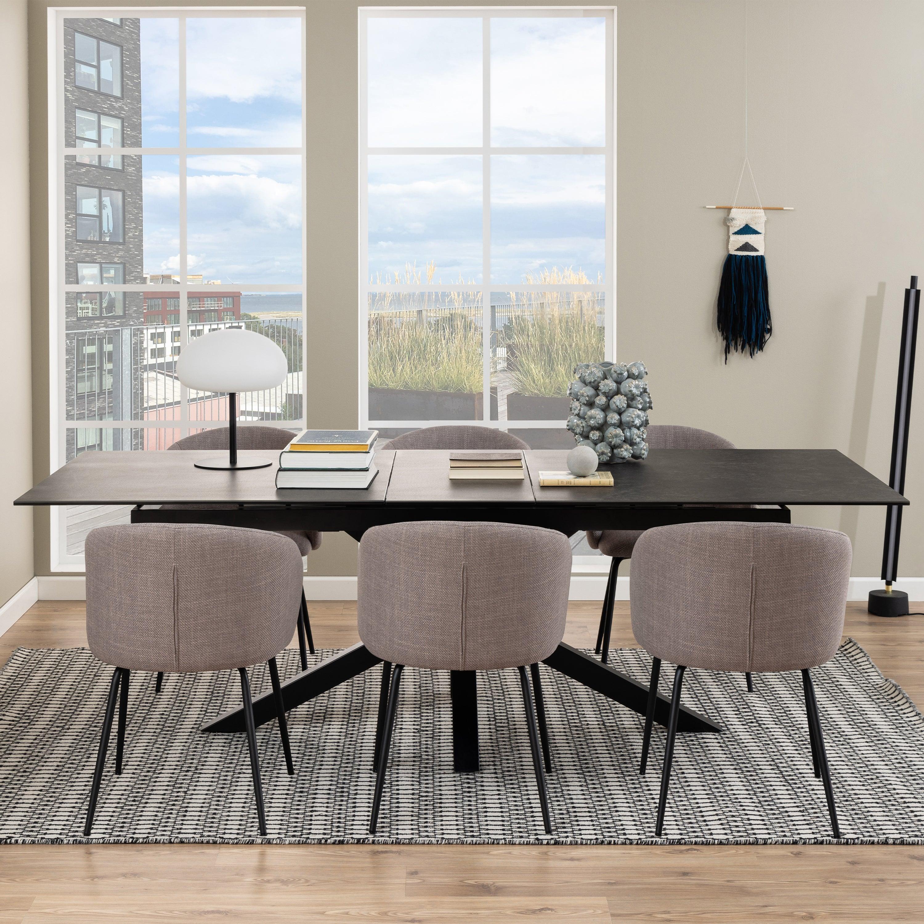 Halo 2 Extendable Dining Table with Ceramic Top - YANDZ HOME