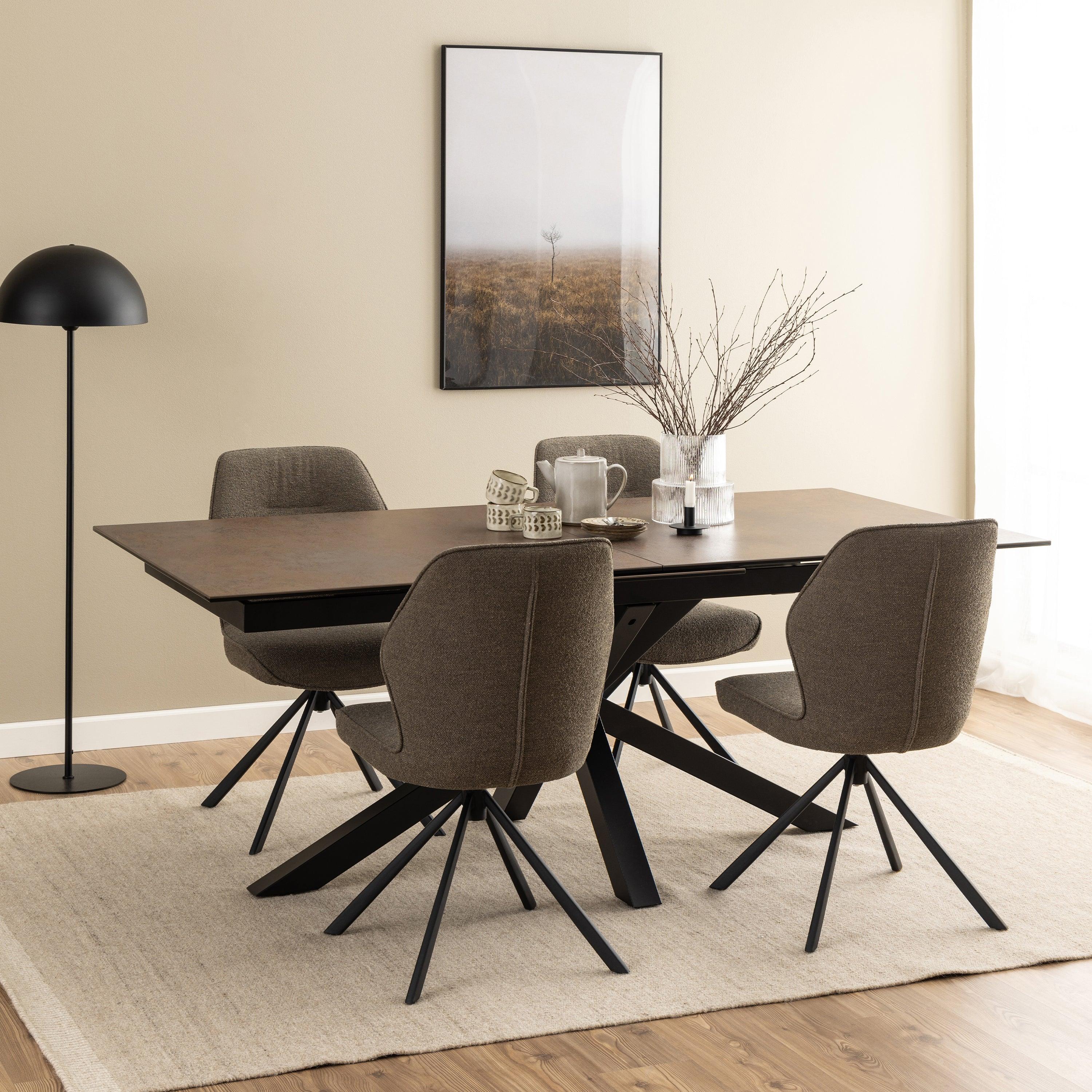Halo 2 Extendable Dining Table with Ceramic Top - YANDZ HOME