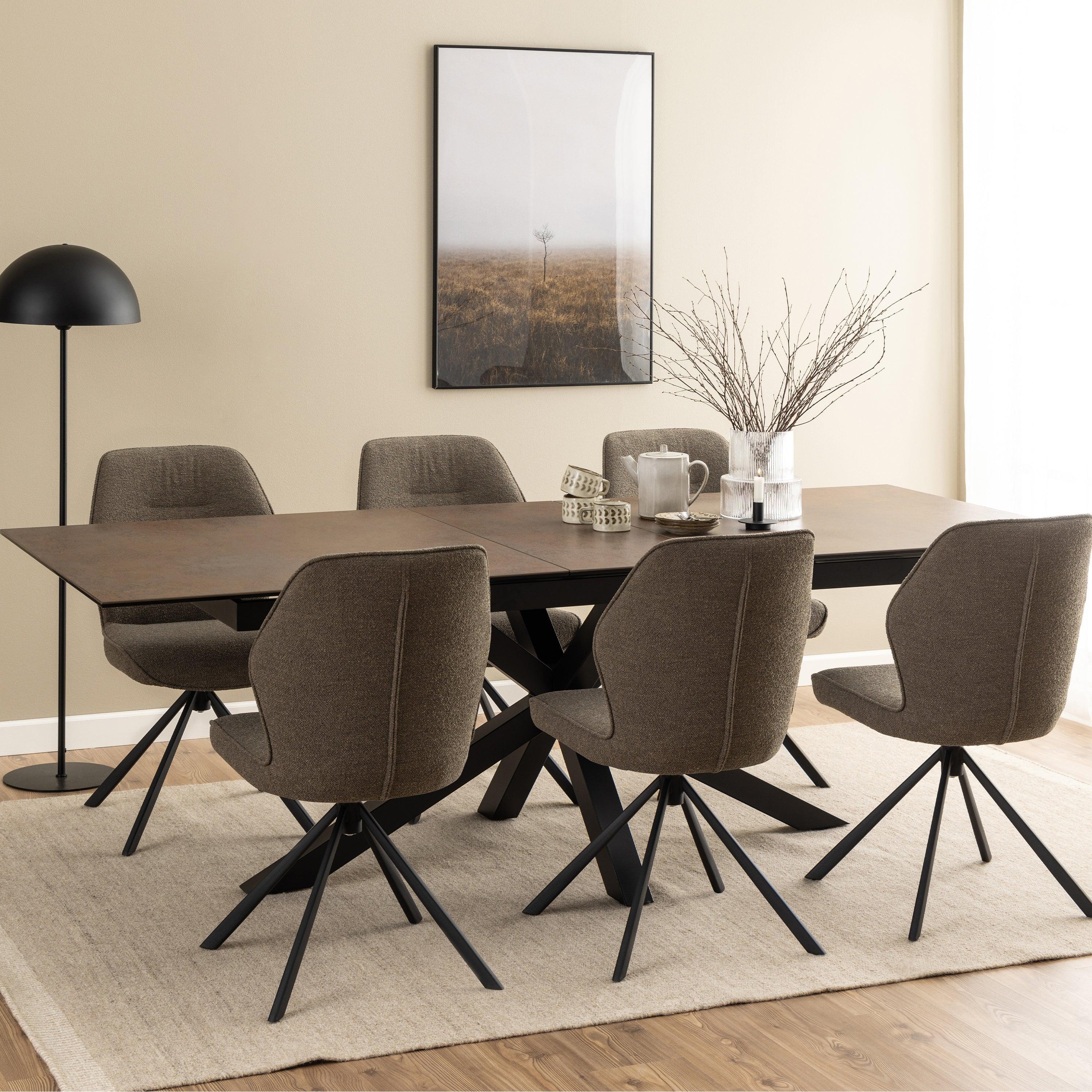 Halo 2 Extendable Dining Table with Ceramic Top - YANDZ HOME