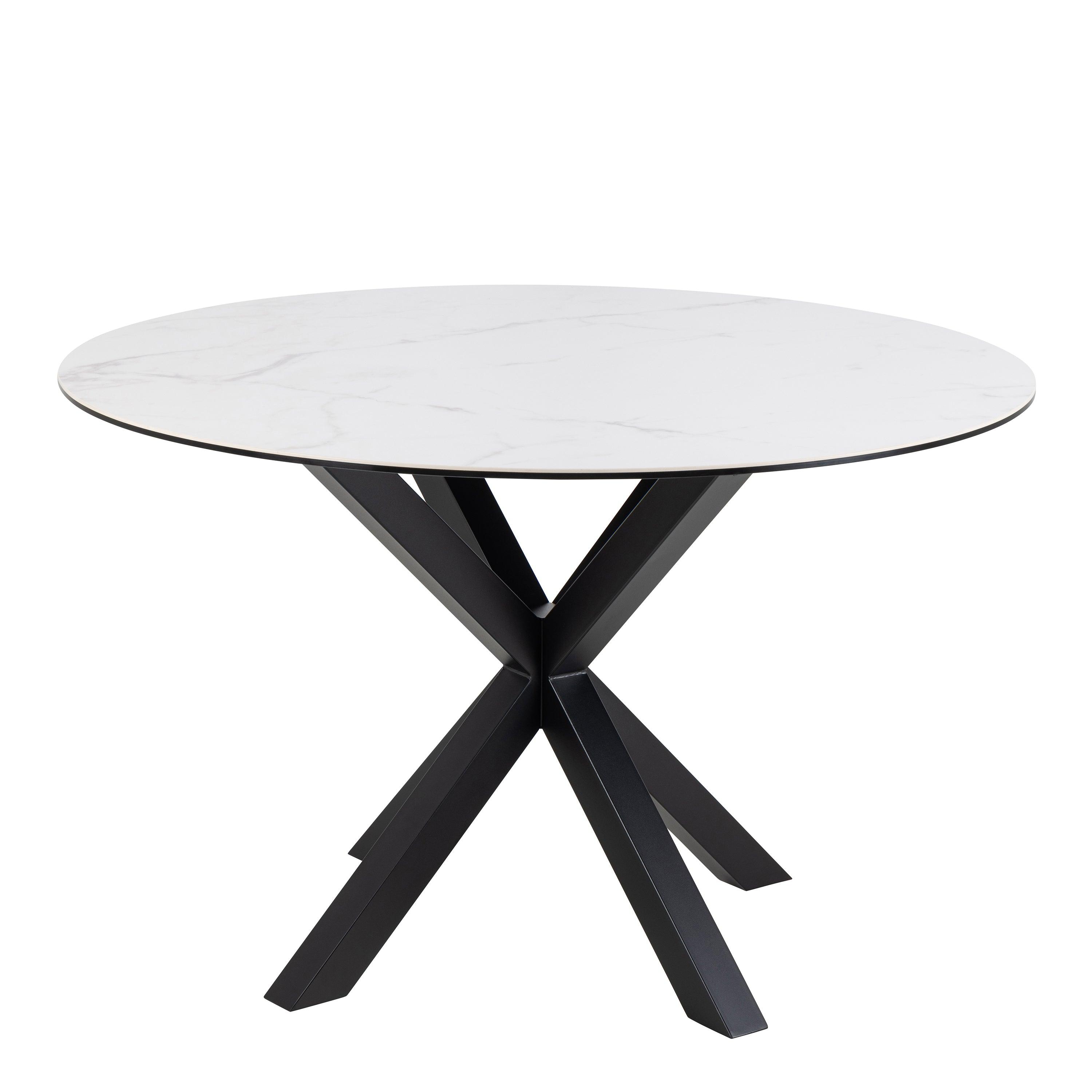 Halo Round Dining Table with Ceramic Top - YANDZ HOME