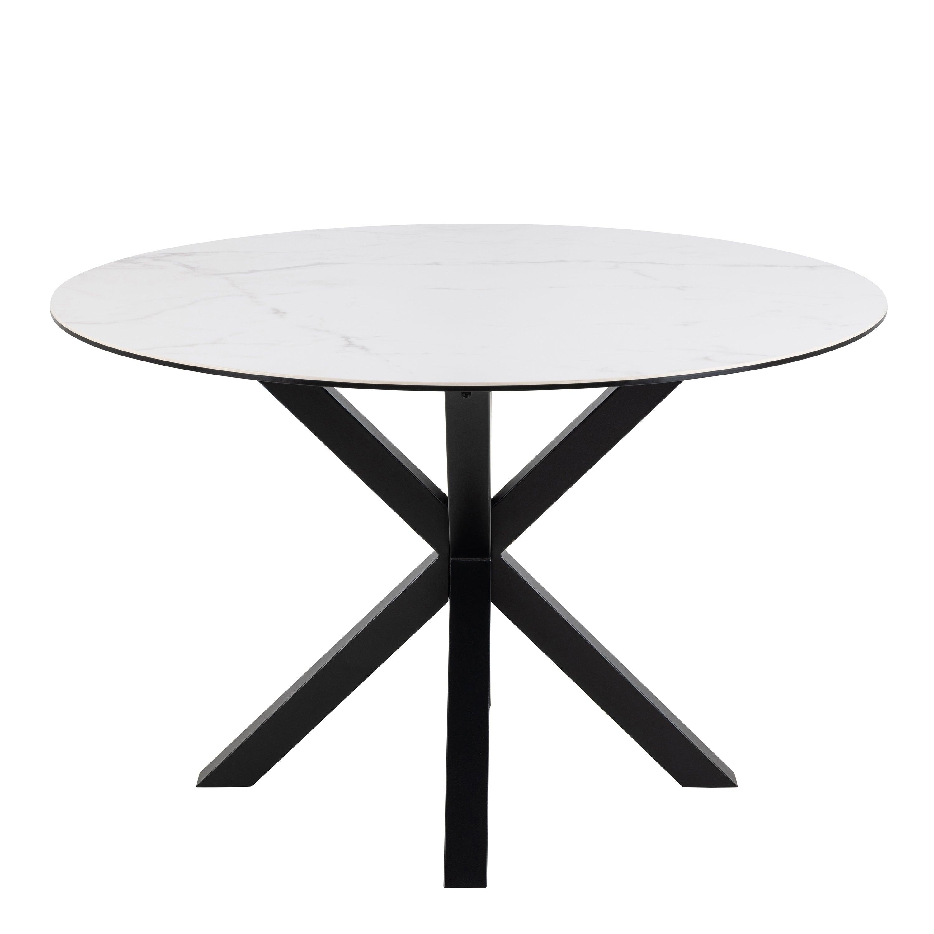 Halo Round Dining Table with Ceramic Top - YANDZ HOME