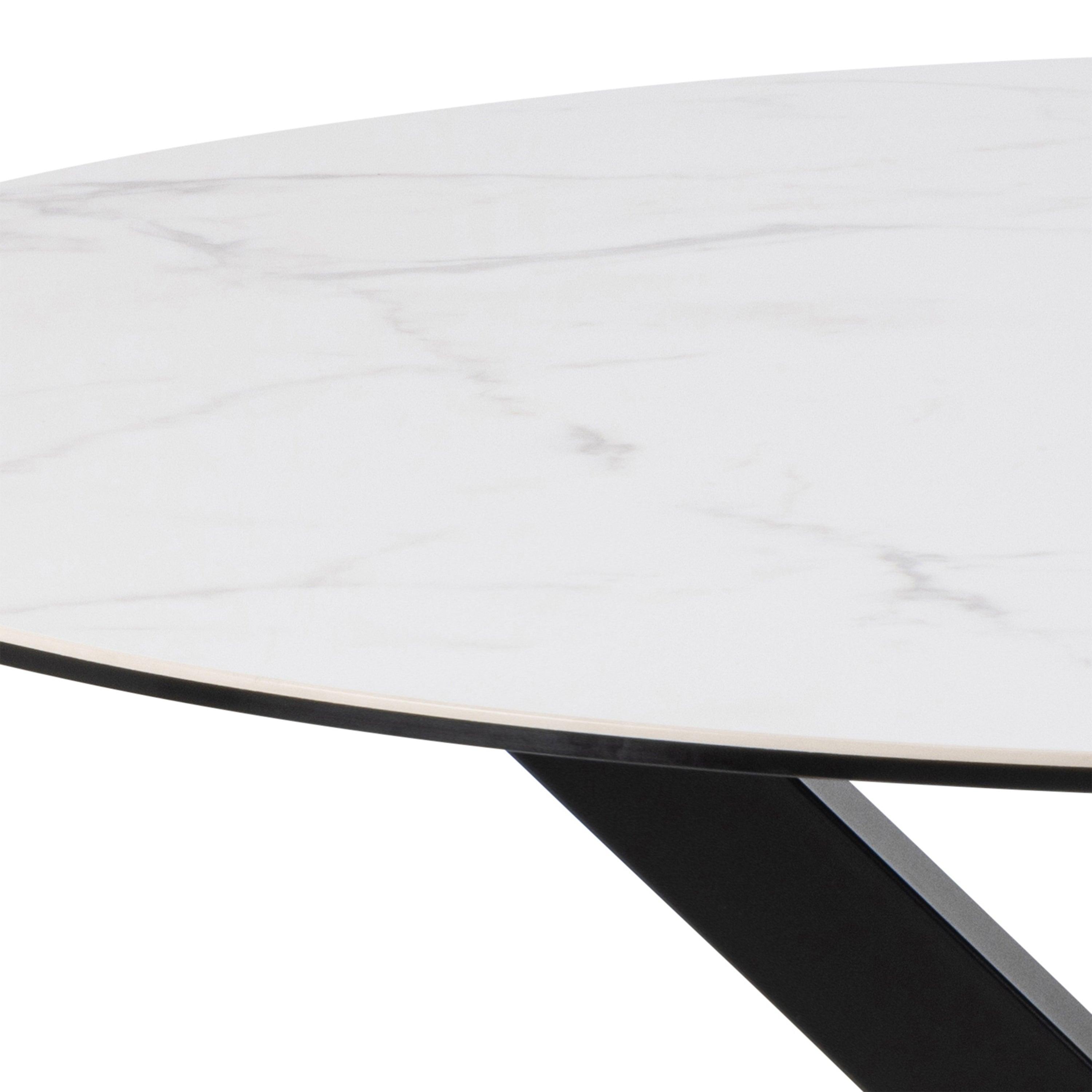 Halo Round Dining Table with Ceramic Top - YANDZ HOME
