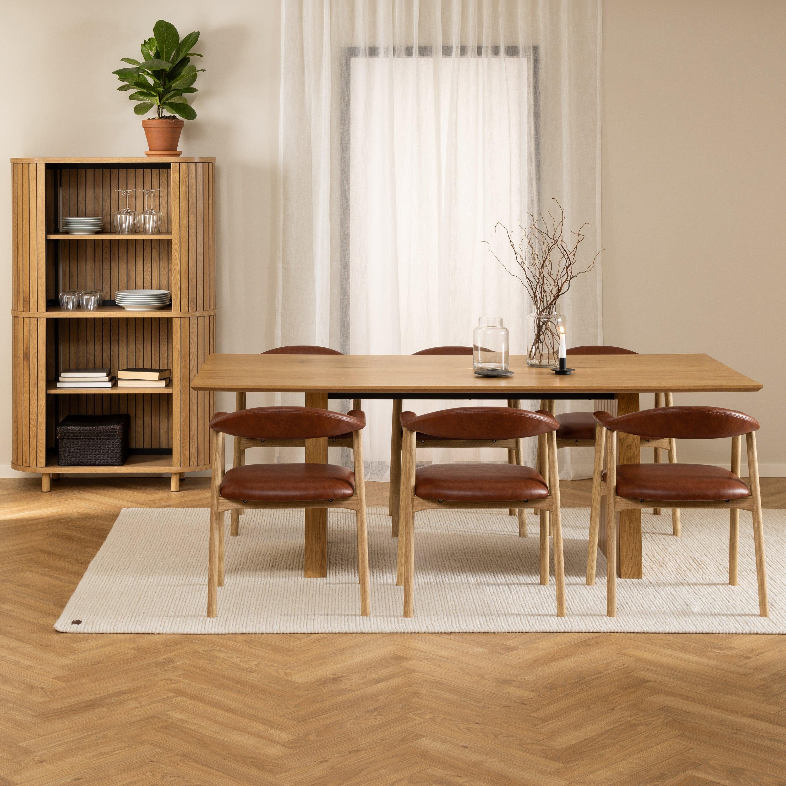 Solimo Rectangular Dining Table in Oak - YANDZ HOME