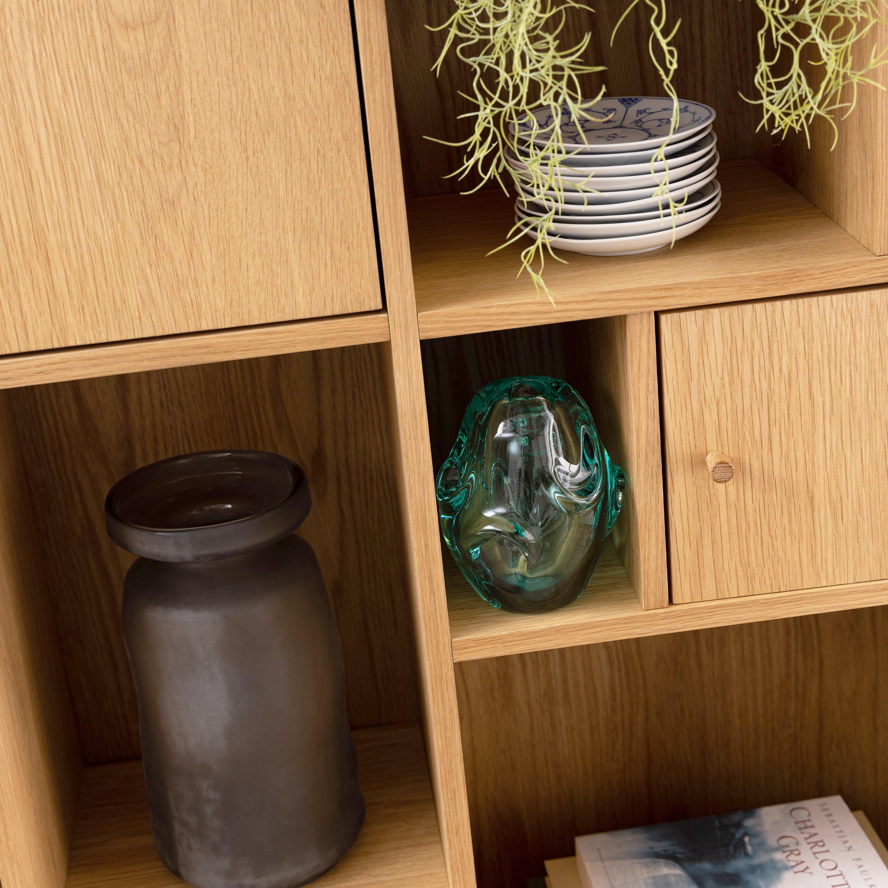 Amara 3-Door Large Bookcase in Oak - YANDZ HOME