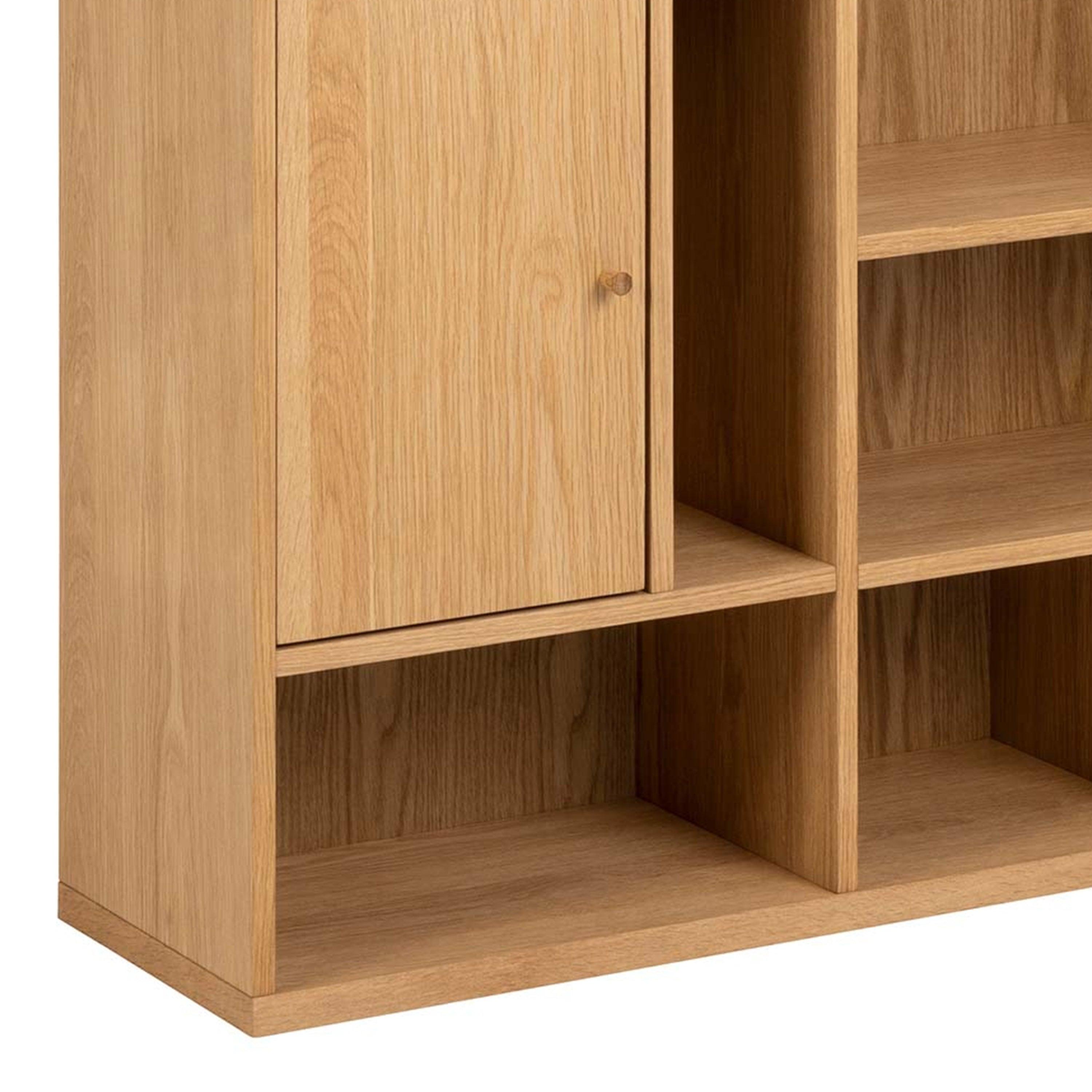 Amara 3-Door Large Bookcase in Oak - YANDZ HOME