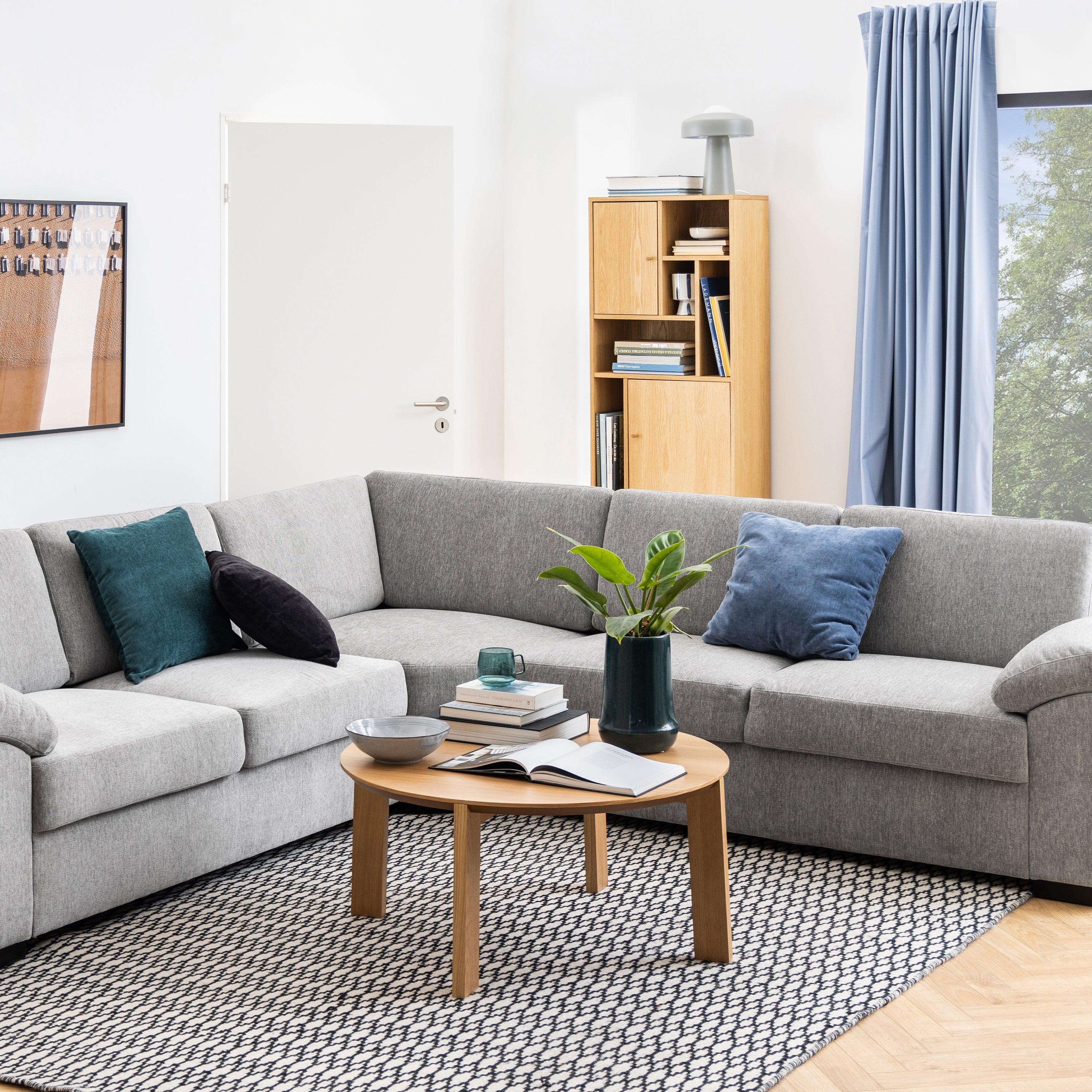 Clara 3-Door Bookcase in Oak - YANDZ HOME