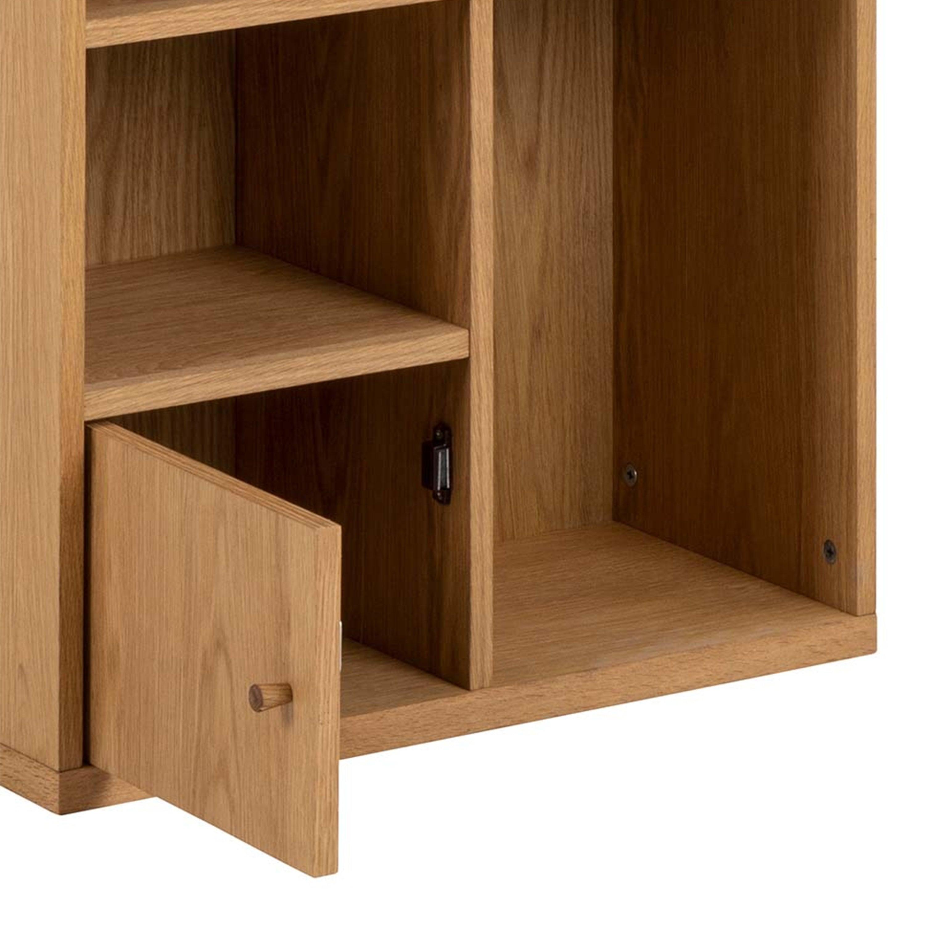 Clara 3-Door Bookcase in Oak - YANDZ HOME