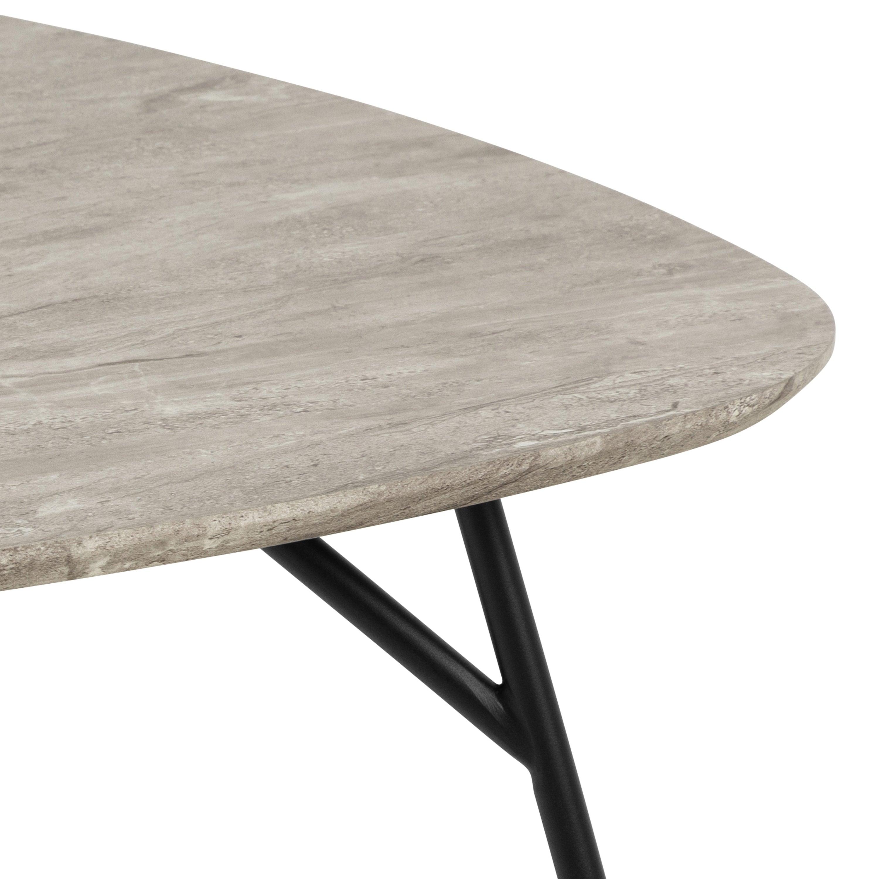 Athena Coffee Table – Grey Marble Effect & Steel - YANDZ HOME