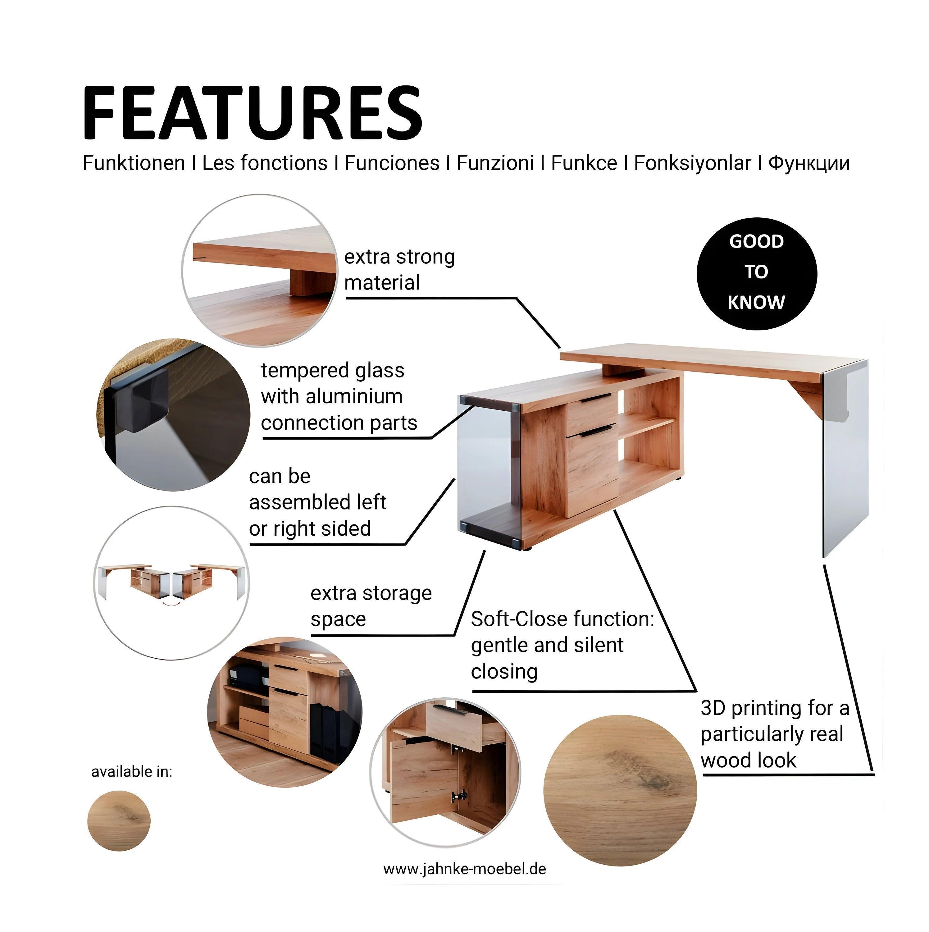 Watson L-shaped computer Desk - YANDZ HOME