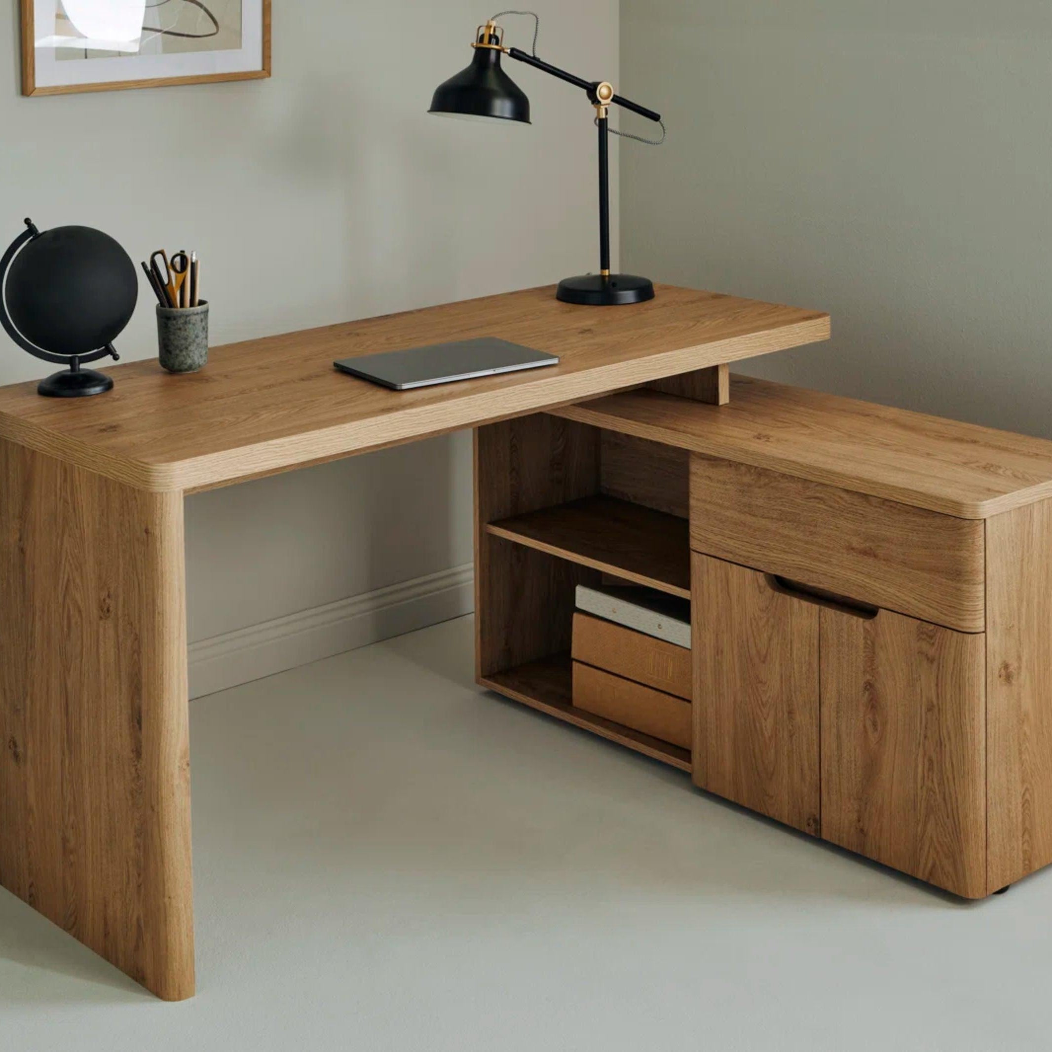 Eleanor L-shaped computer Desk - YANDZ HOME