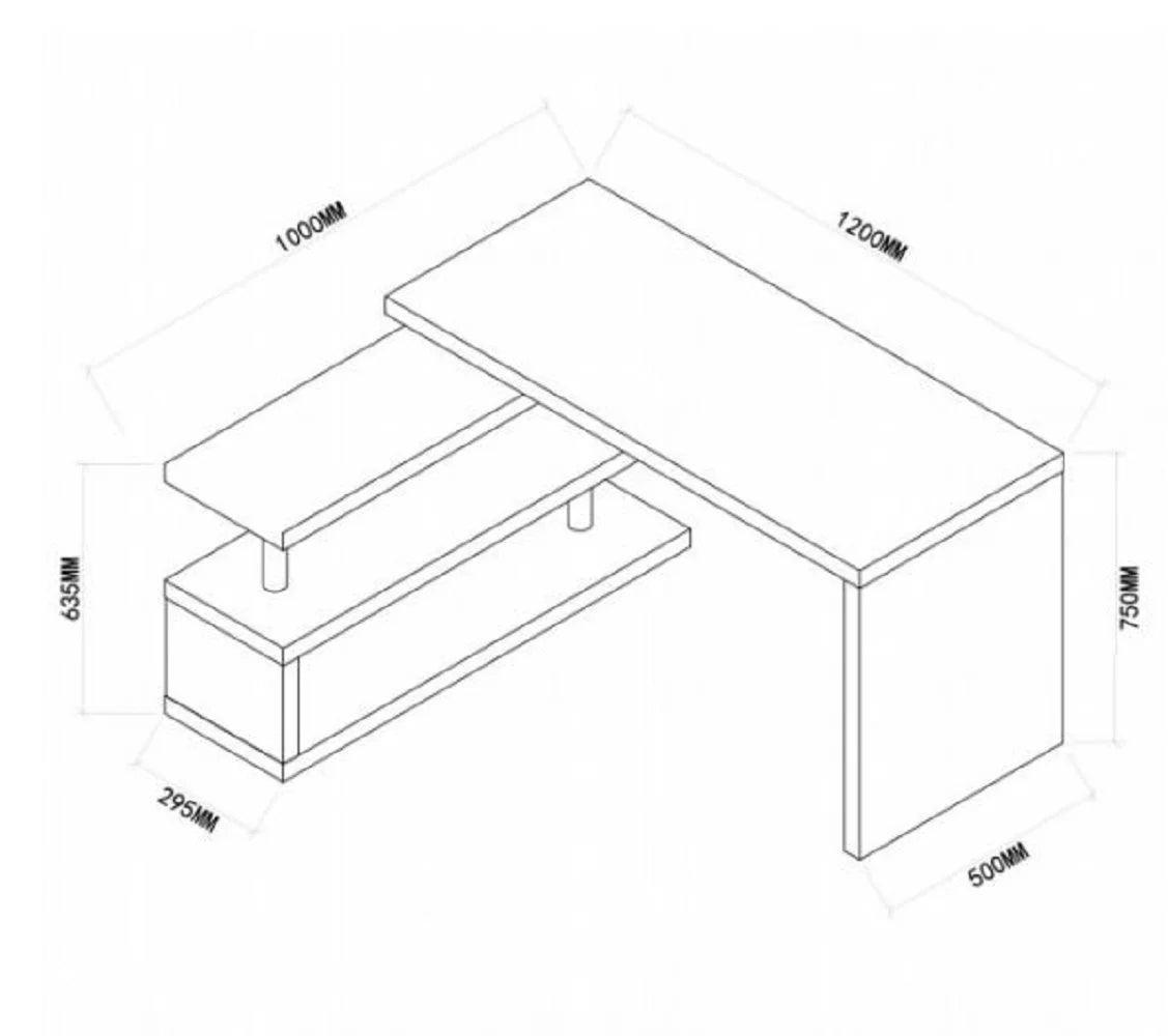 Yandz Executive Reversible L-shaped Desk - YANDZ HOME
