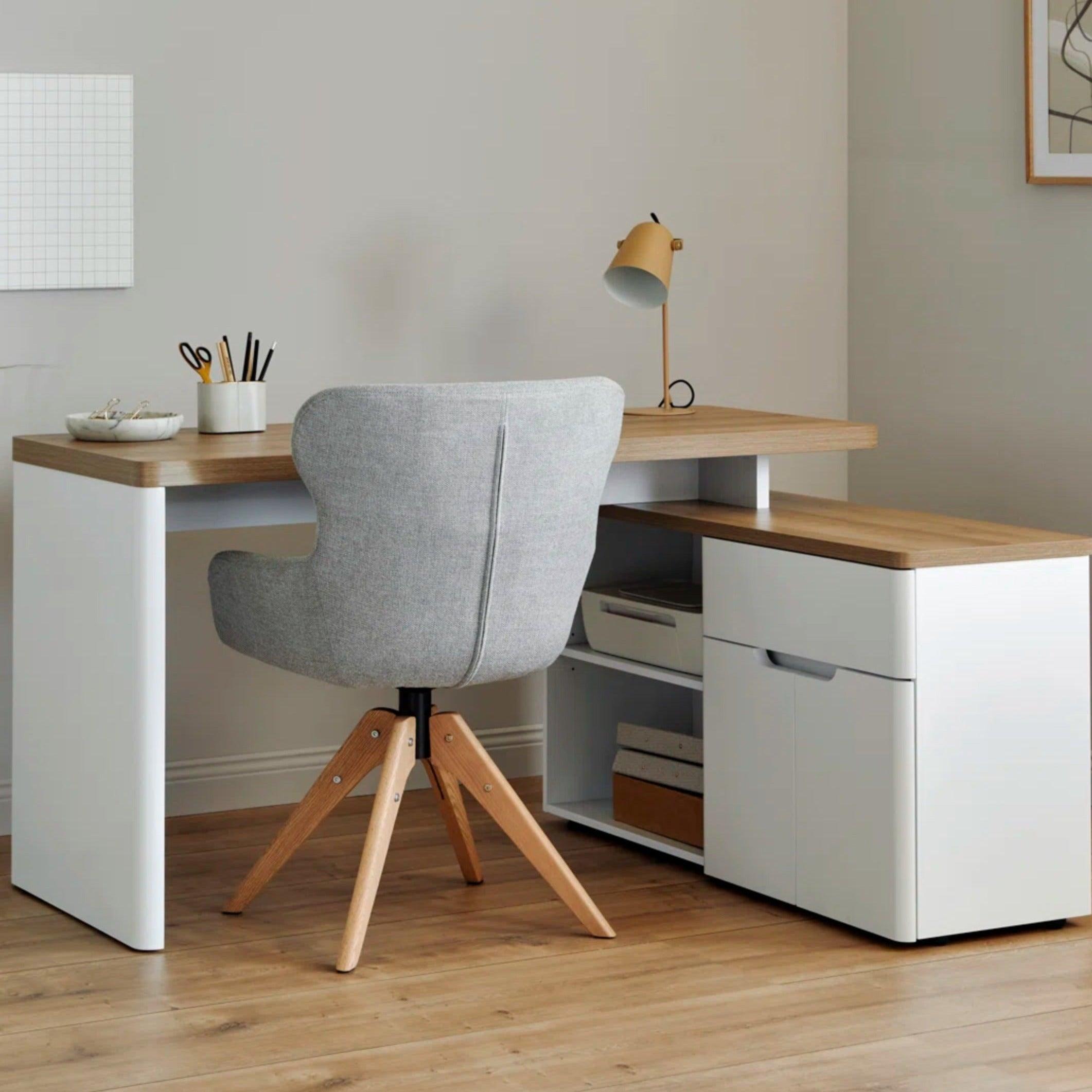 Eleanor L-shaped computer Desk - YANDZ HOME