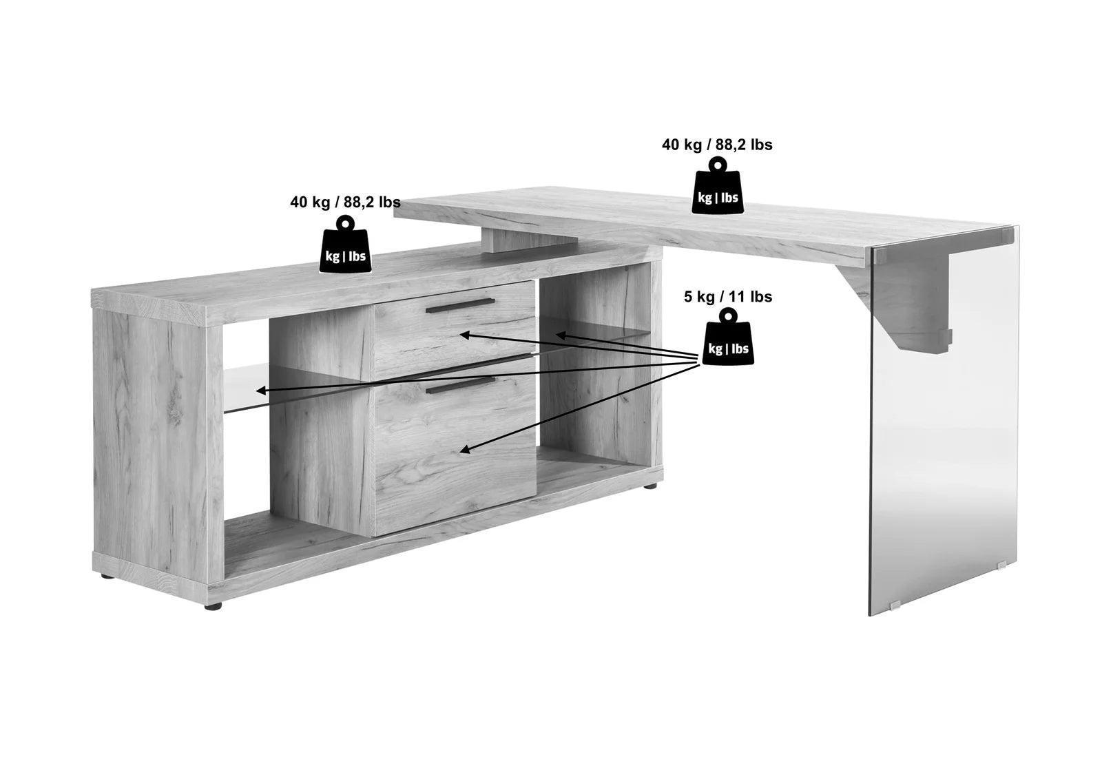Watson L-shaped computer Desk - YANDZ HOME