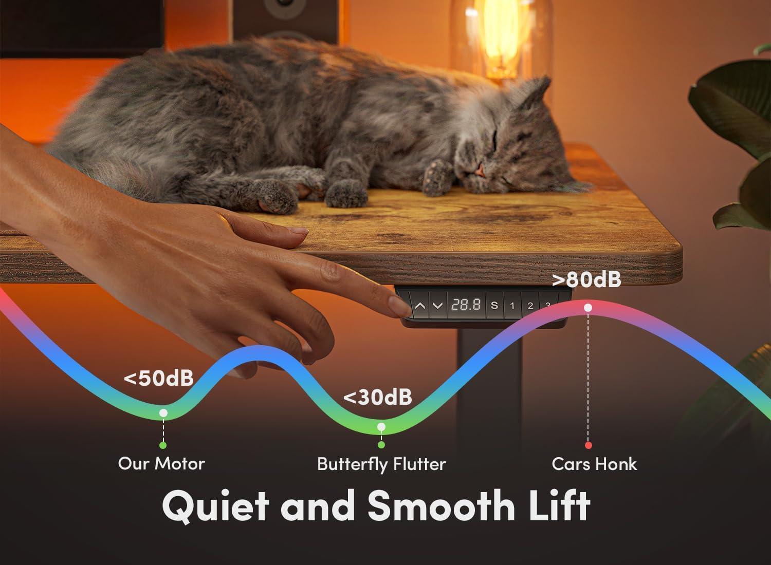 Rustic brown Electric desk - YANDZ HOME