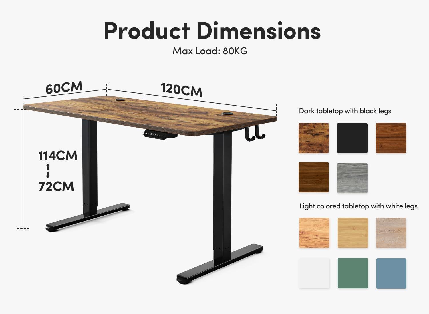 Rustic brown Electric desk - YANDZ HOME